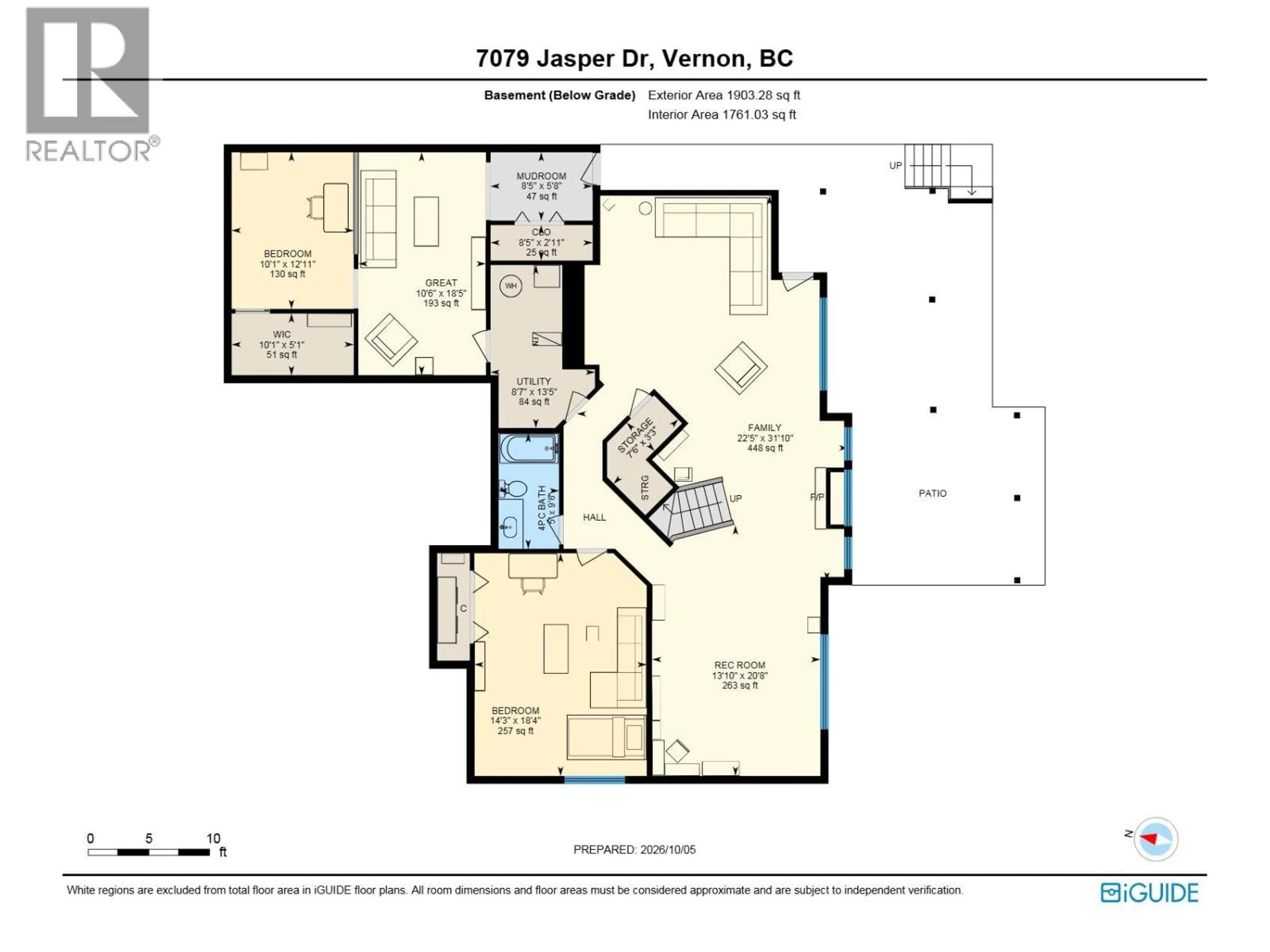 Floor plan for 7079 JASPER DRIVE, Vernon British Columbia V1H1P2