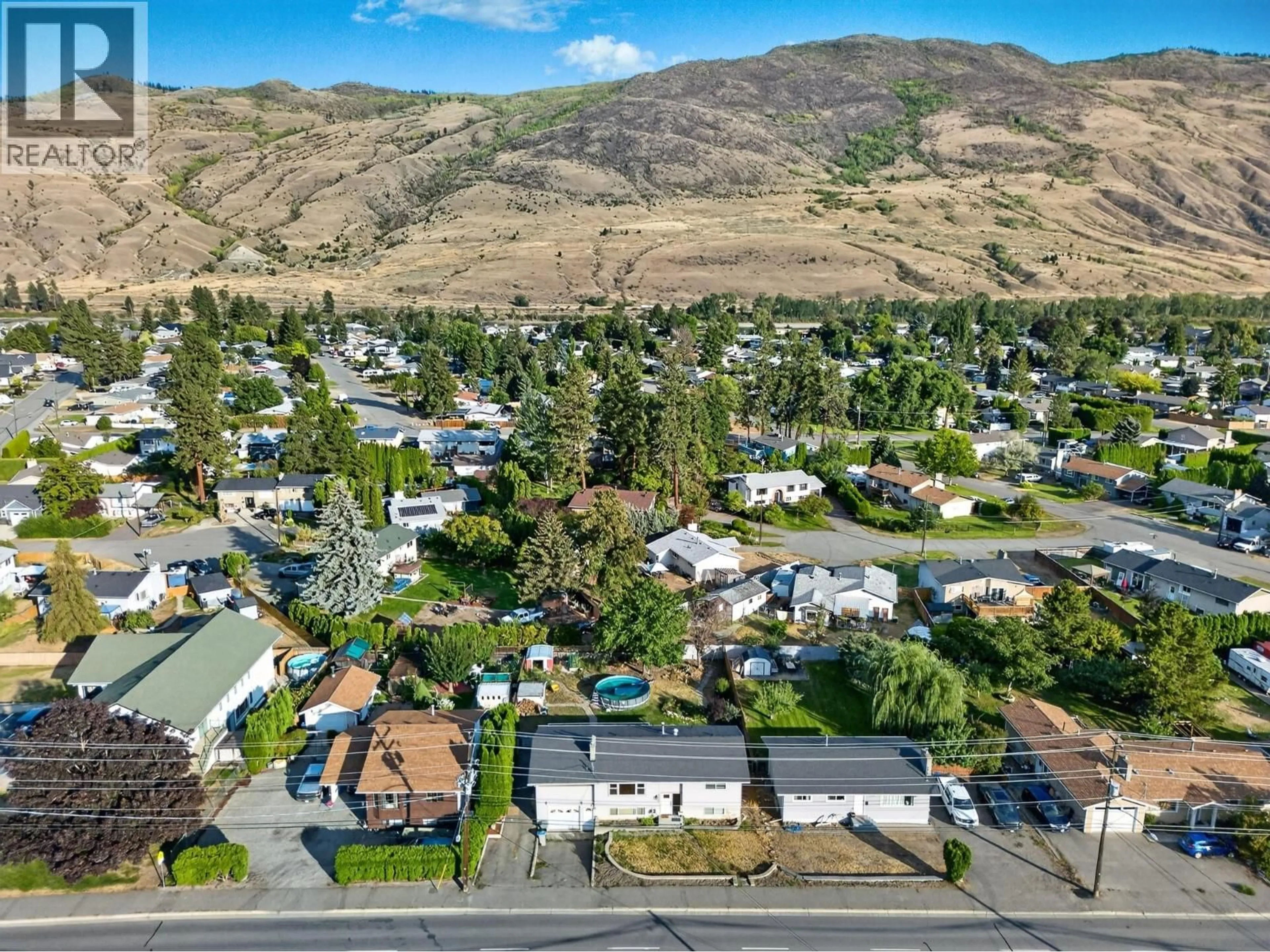 A pic from outside/outdoor area/front of a property/back of a property/a pic from drone, mountain view for 3575 WESTSYDE ROAD, Kamloops British Columbia V2B7H5