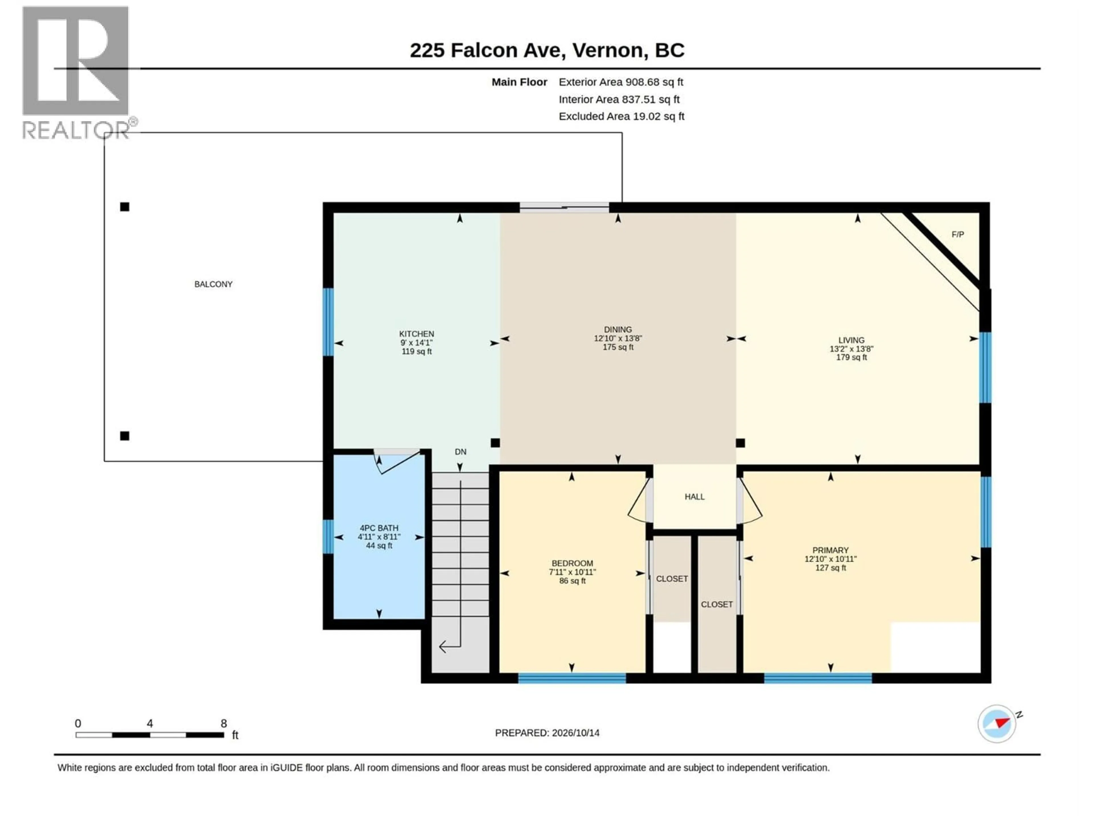 Floor plan for 225 FALCON AVENUE, Vernon British Columbia V1H2A1