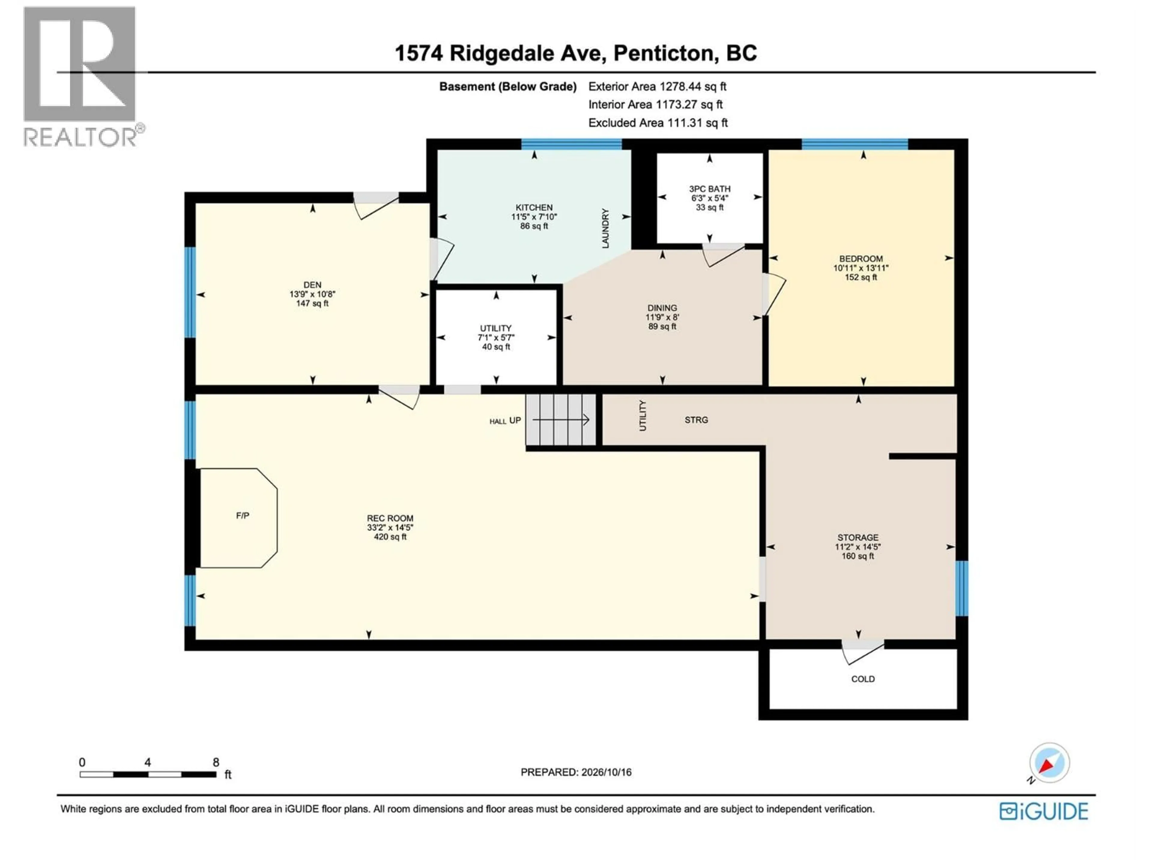 Floor plan for 1574 RIDGEDALE AVENUE, Penticton British Columbia V2A2S4