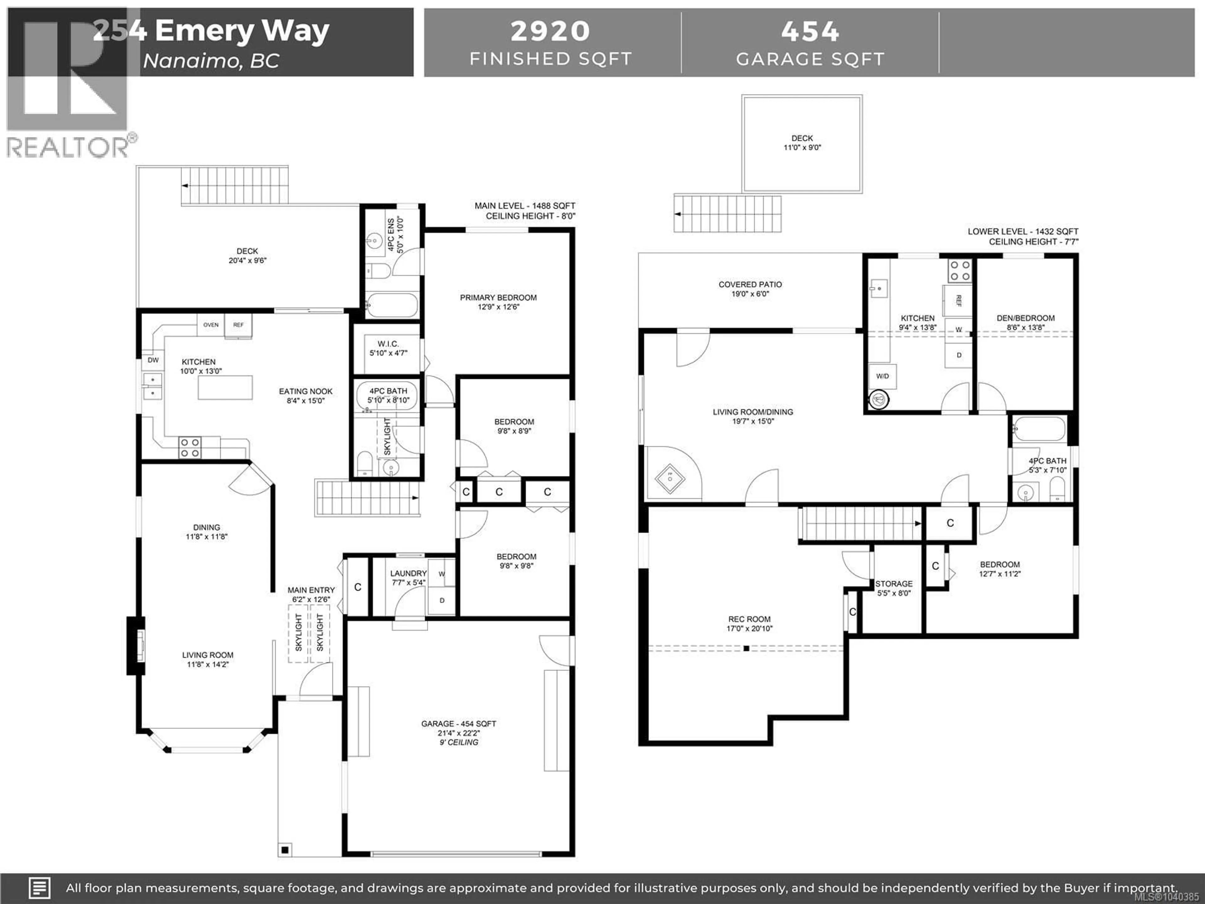 Floor plan for 254 EMERY WAY, Nanaimo British Columbia V9R5Z8