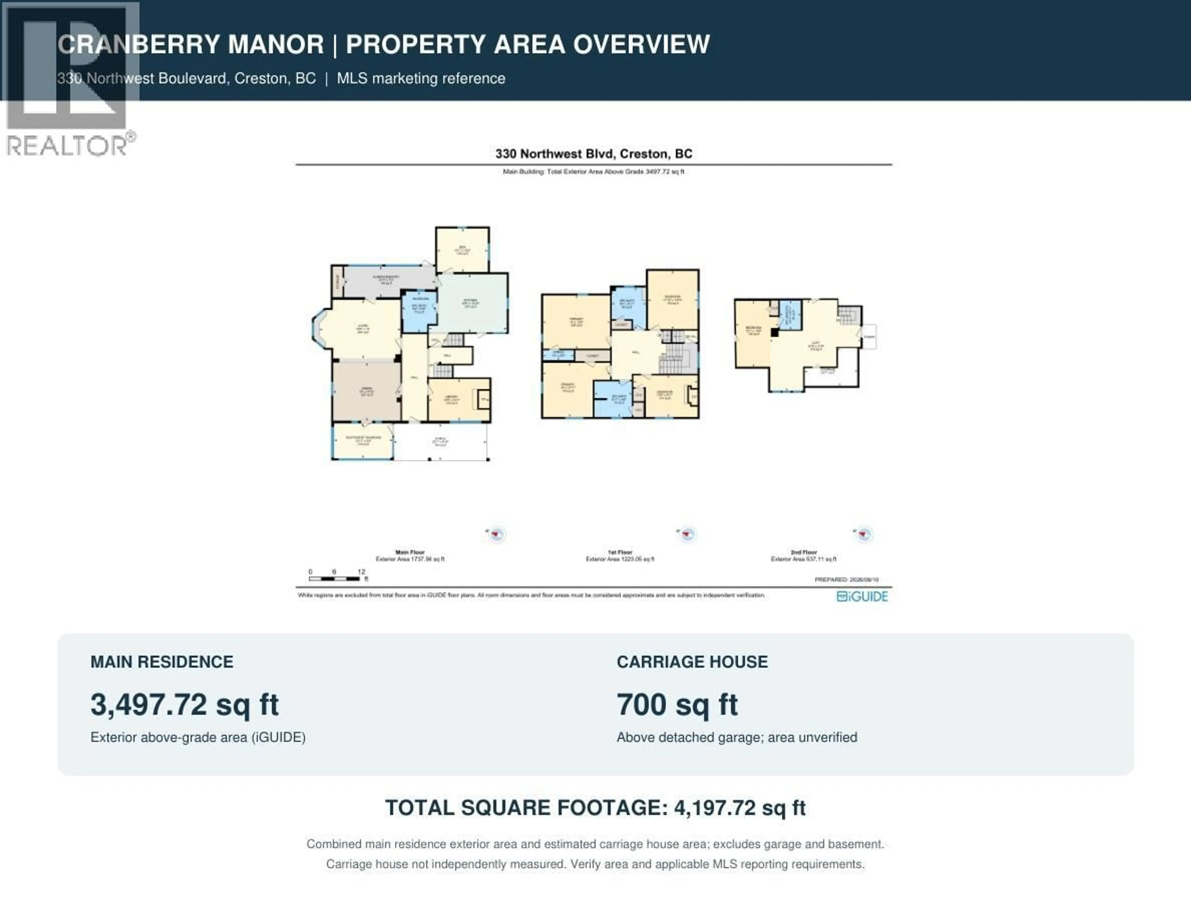 Floor plan for 330 NORTHWEST BOULEVARD, Creston British Columbia V0B1G4