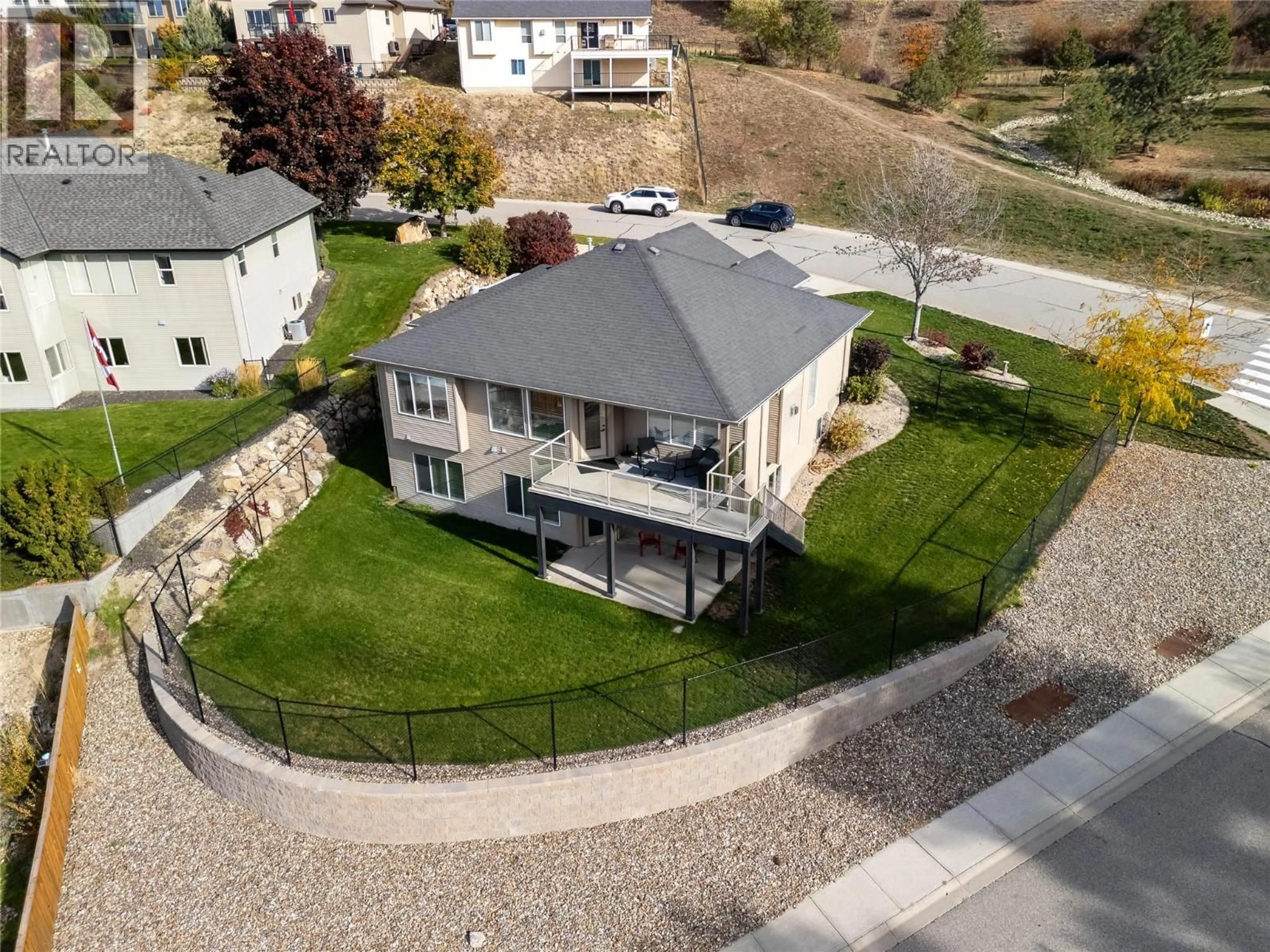 A pic from outside/outdoor area/front of a property/back of a property/a pic from drone, mountain view for 10230 TERESA ROAD, Lake Country British Columbia V4V2N7