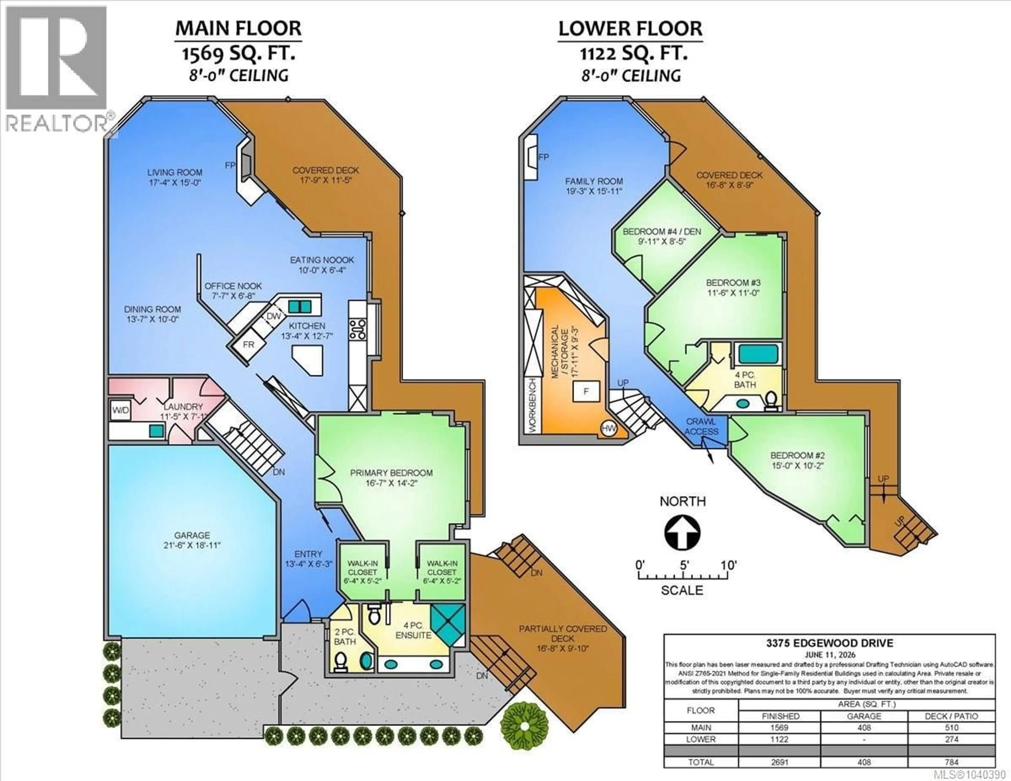 Floor plan for 3375 EDGEWOOD DRIVE, Nanaimo British Columbia V9T5V2