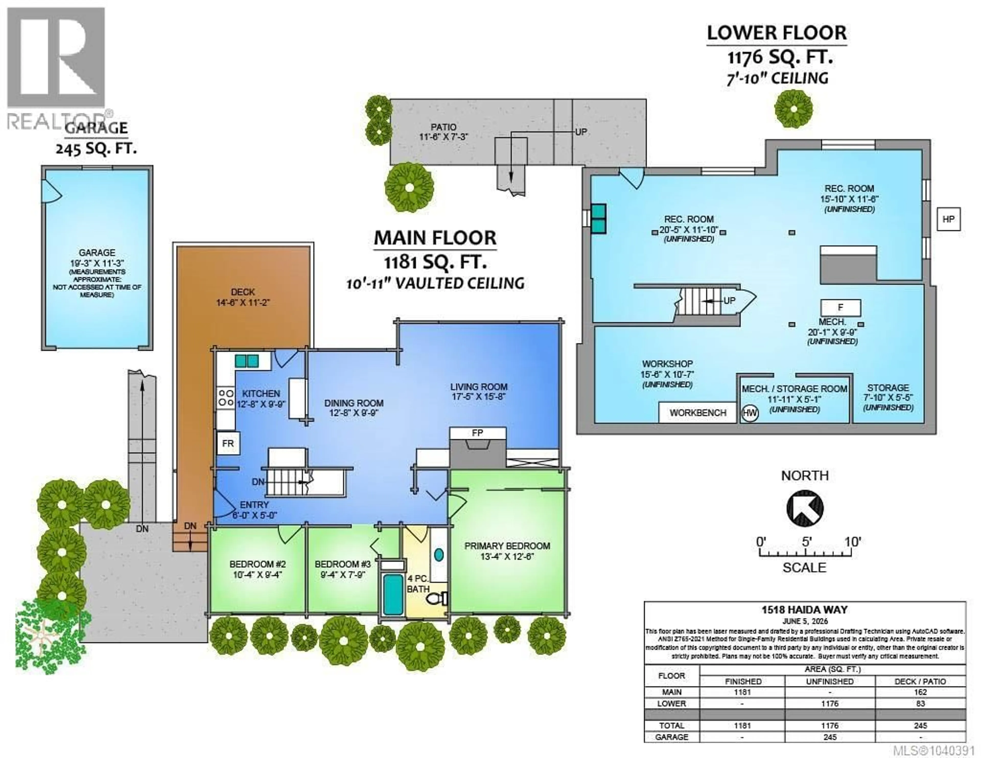 Floor plan for 1518 HAIDA WAY, Nanoose Bay British Columbia V9P9B5