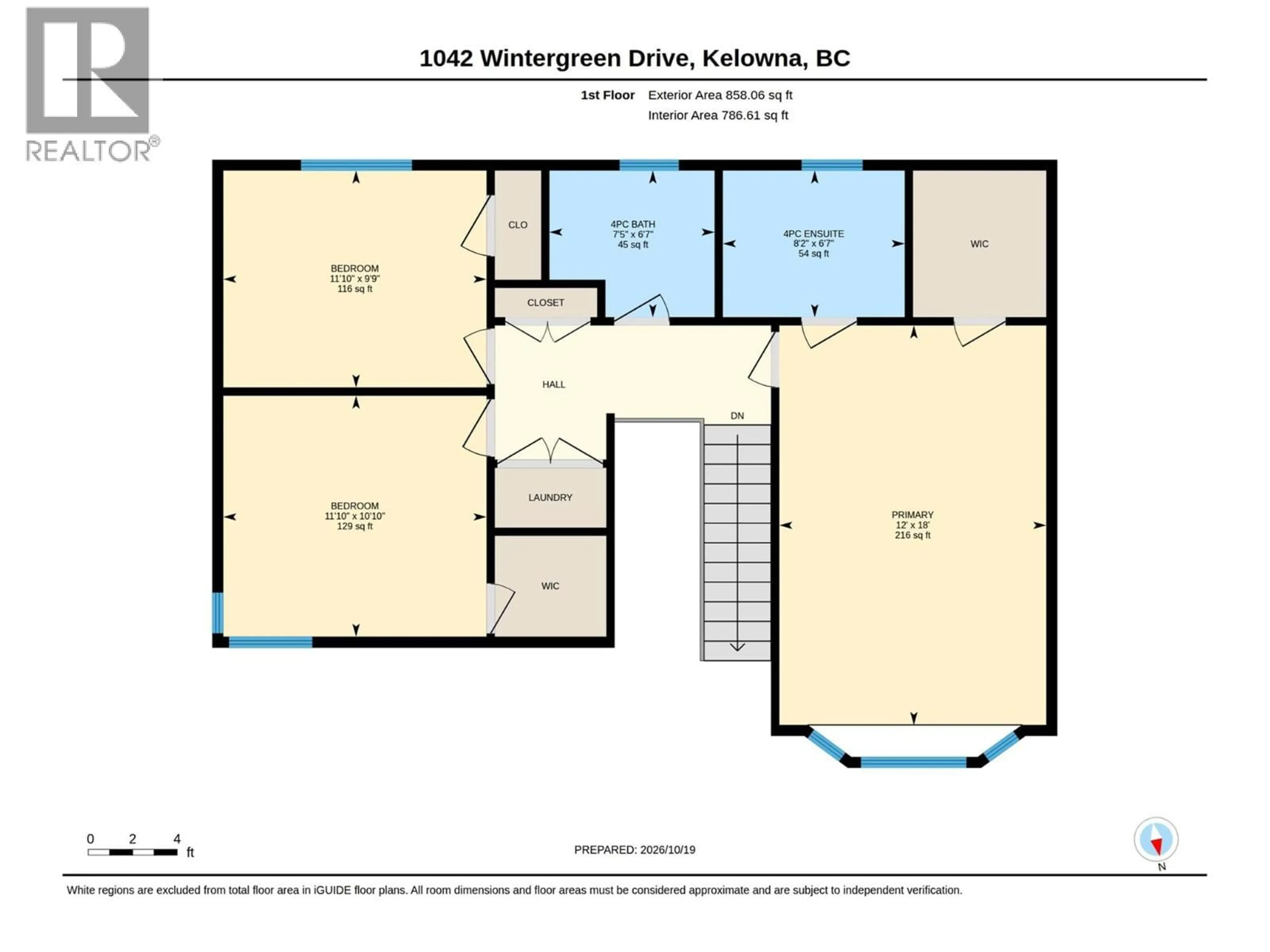 Floor plan for 1042 WINTERGREEN DRIVE, Kelowna British Columbia V1Y9A3