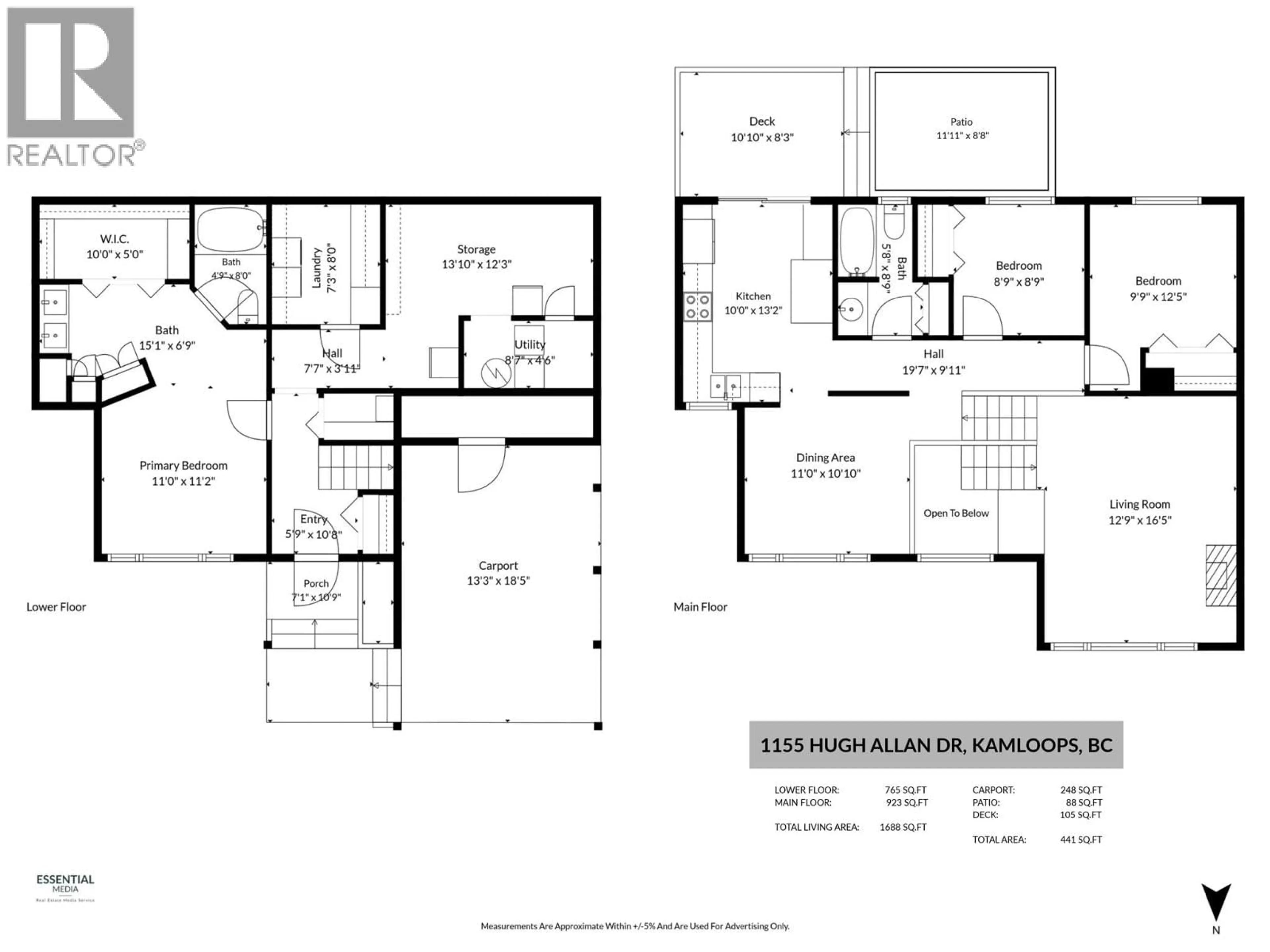 Floor plan for 25 - 1155 HUGH ALLAN DRIVE, Kamloops British Columbia V1S1B4