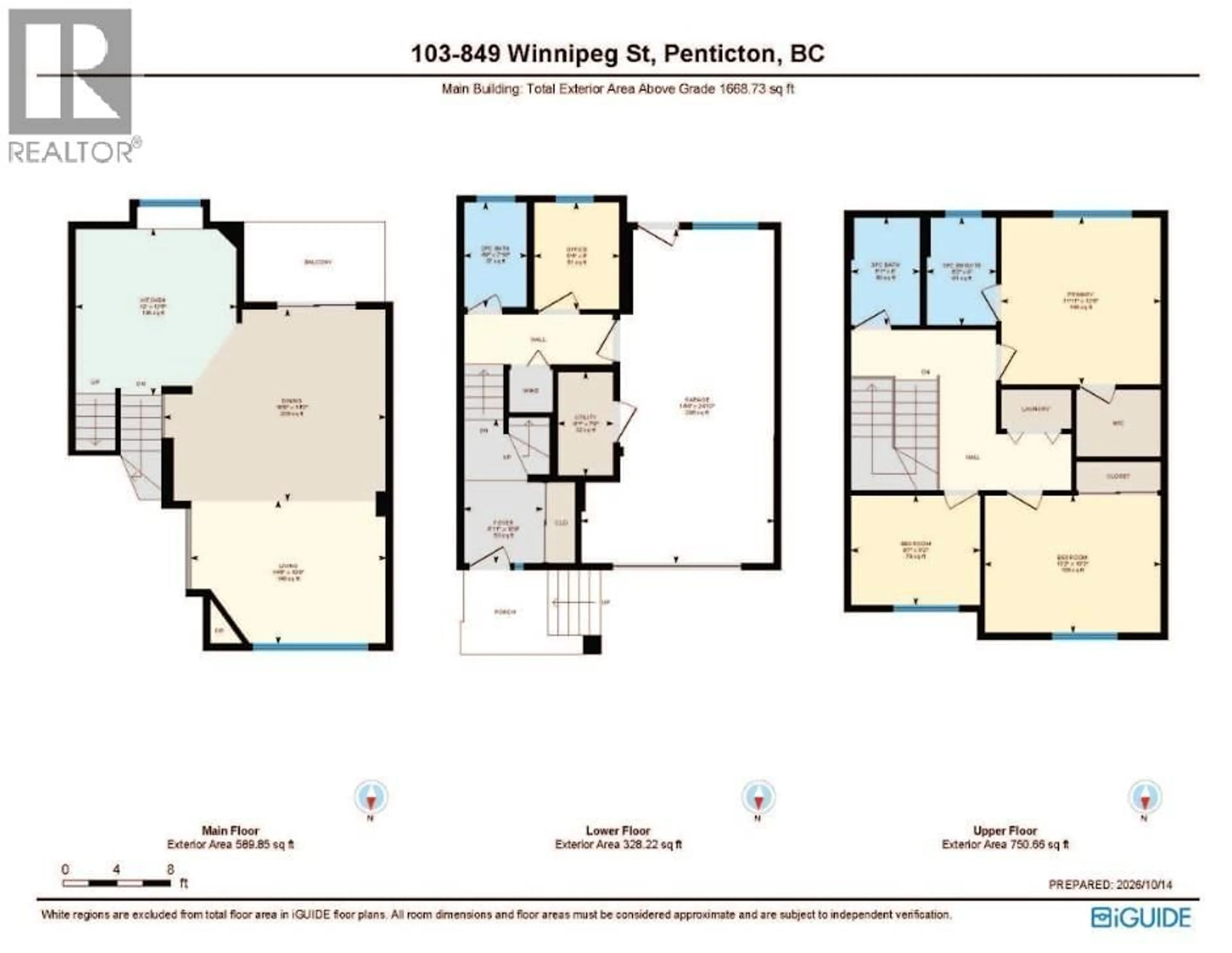 Floor plan for 103 - 849 WINNIPEG STREET, Penticton British Columbia V2N5N4