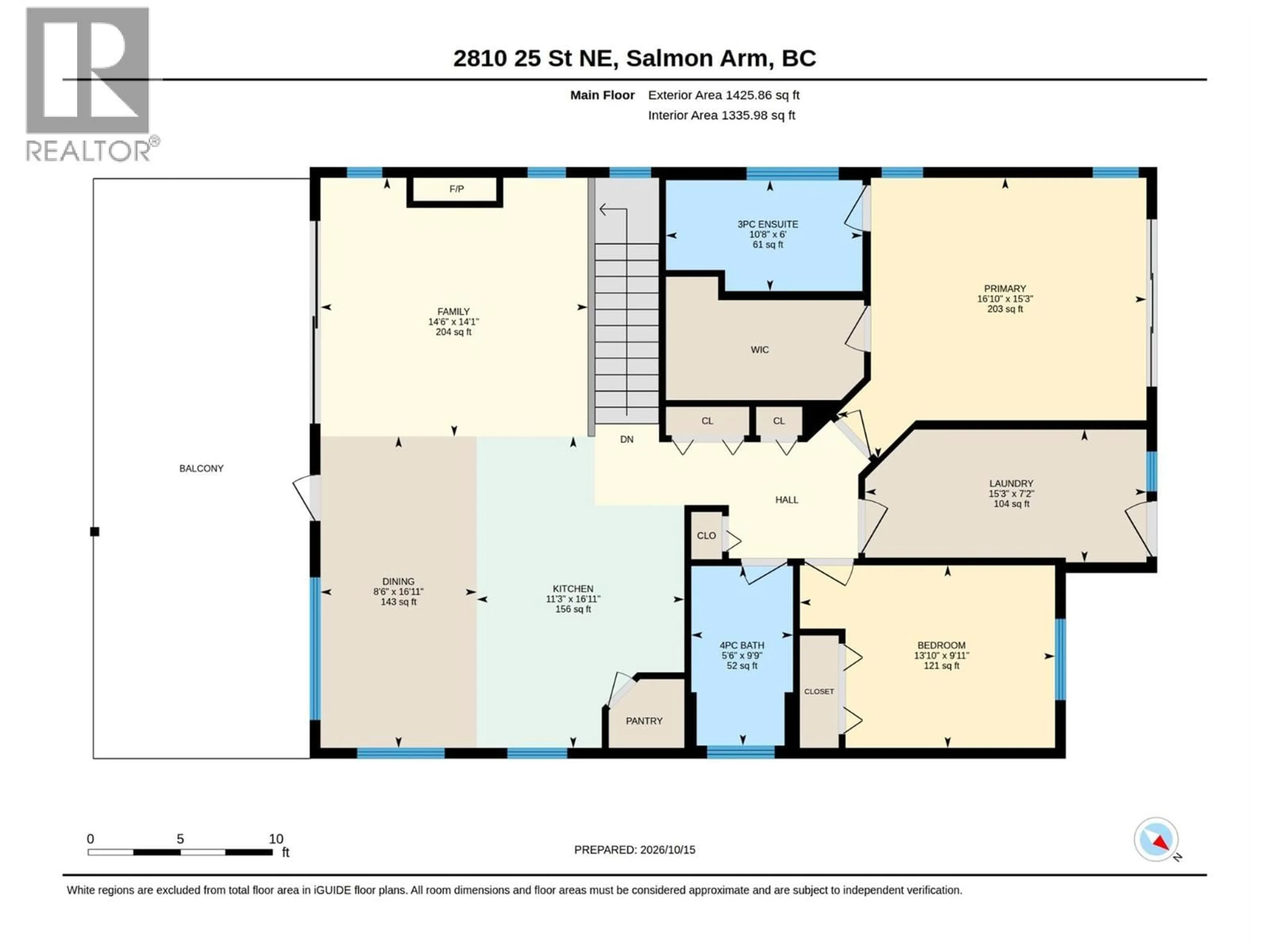 Floor plan for 2810 25 STREET NORTHEAST, Salmon Arm British Columbia V1E0G2