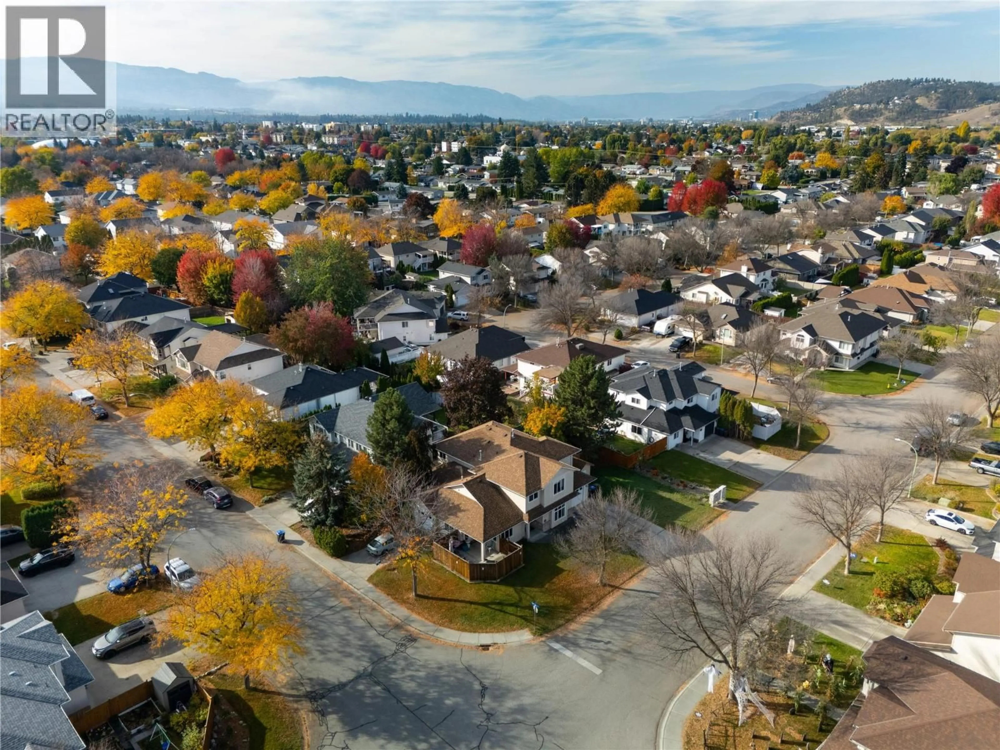 A pic from outside/outdoor area/front of a property/back of a property/a pic from drone, mountain view for 415 KLASSEN ROAD, Kelowna British Columbia V1X7P2