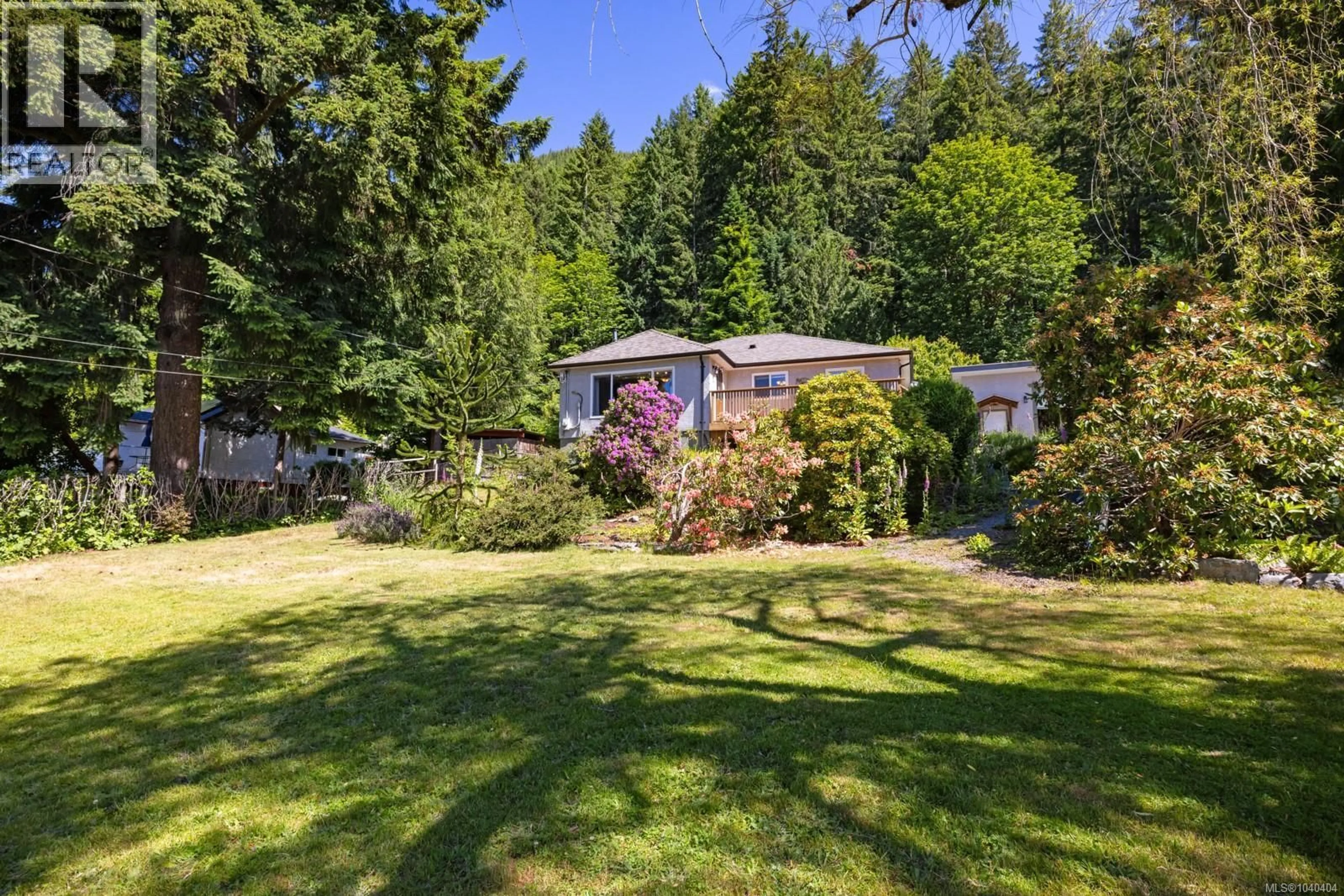 A pic from outside/outdoor area/front of a property/back of a property/a pic from drone, forest/trees view for 10093 YOUBOU ROAD, Youbou British Columbia V0R3E1