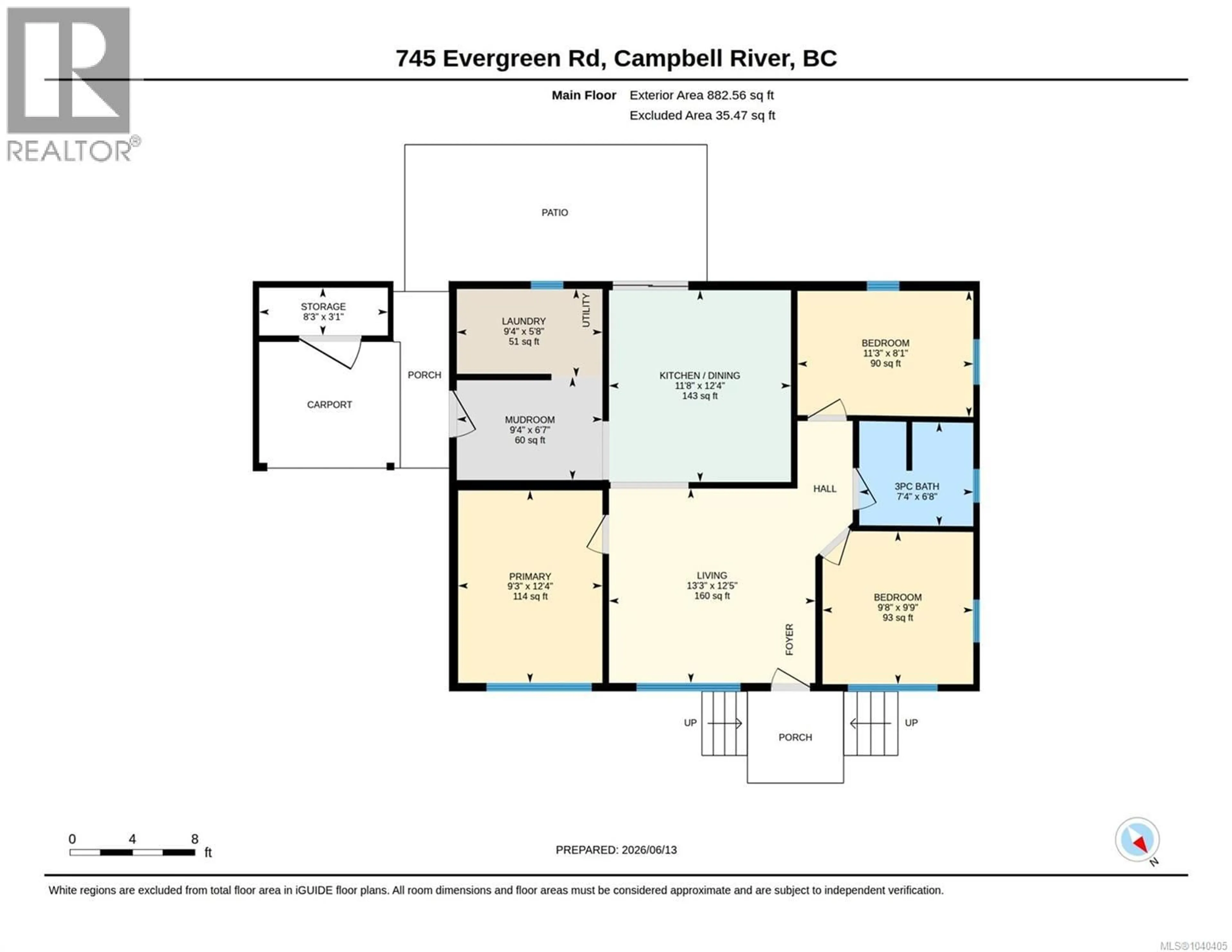 Floor plan for 745 EVERGREEN ROAD, Campbell River British Columbia V9W3R7