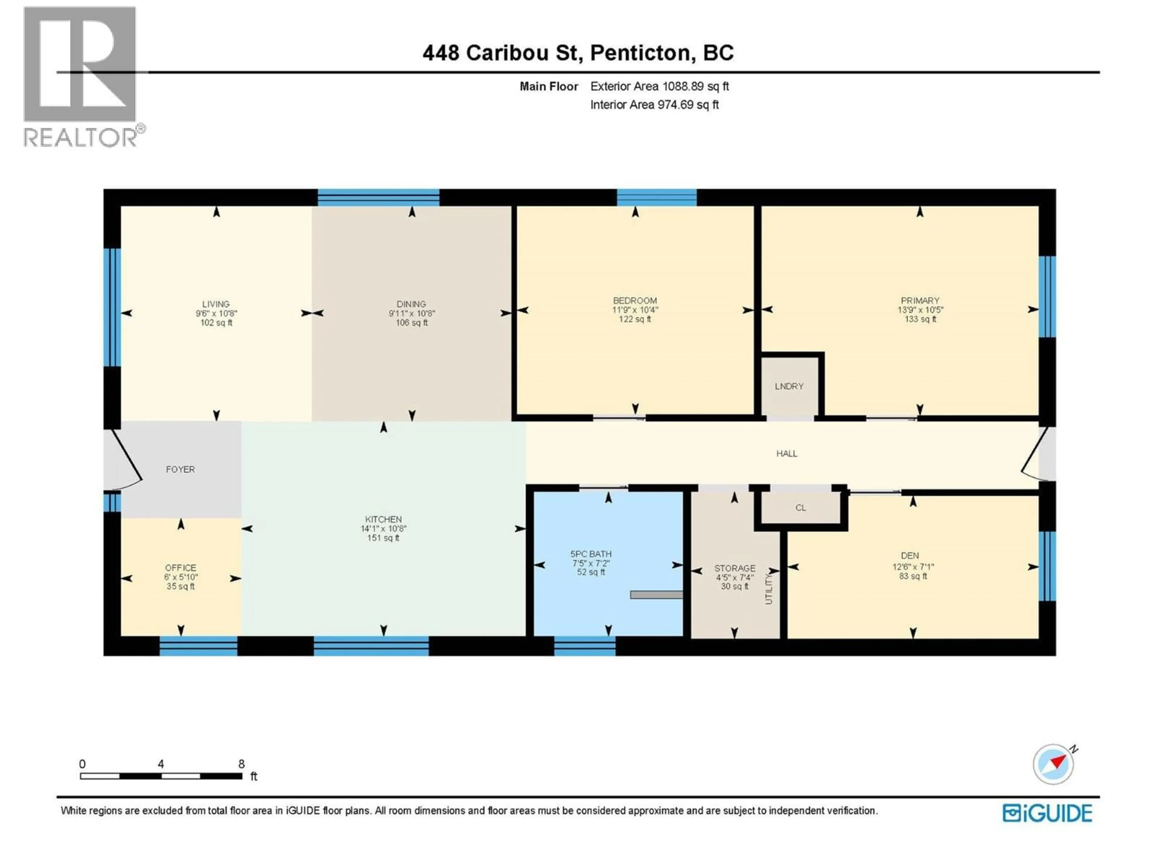Floor plan for 448 CARIBOU STREET, Penticton British Columbia V2A5W6