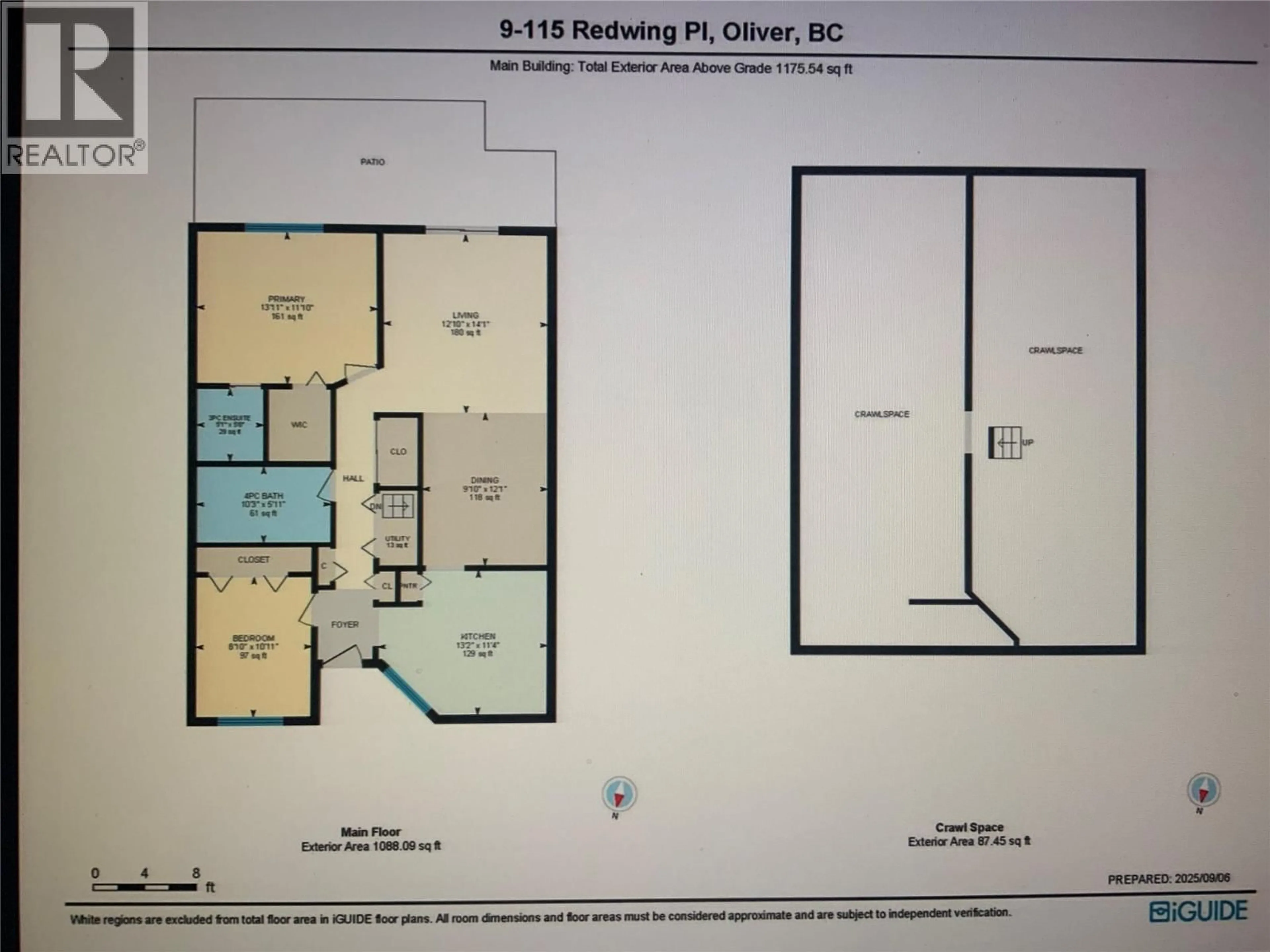 Floor plan for 9 - 115 REDWING PLACE, Oliver British Columbia V0H1T4