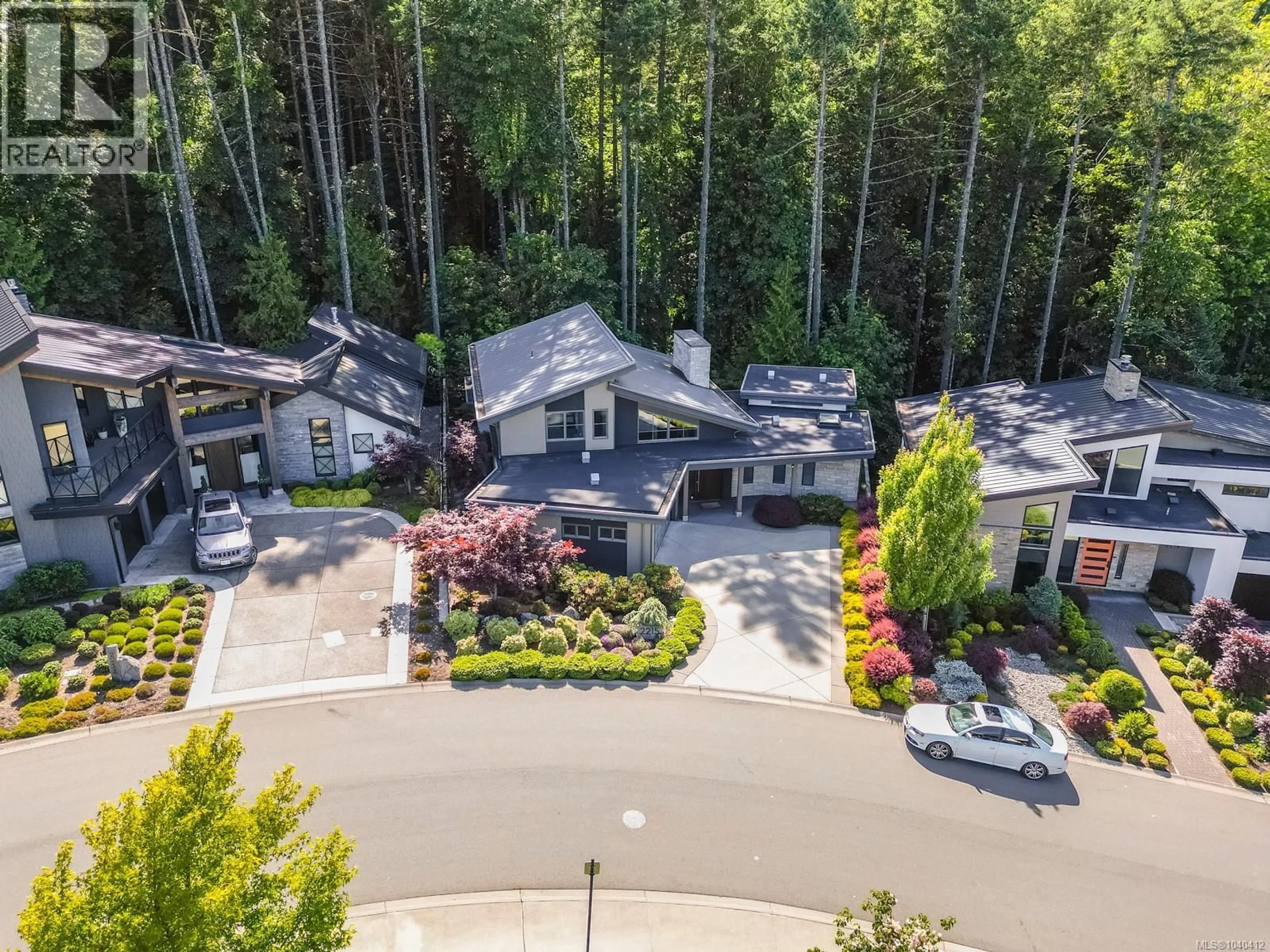 A pic from outside/outdoor area/front of a property/back of a property/a pic from drone, street for 2215 RIVIERA PLACE, Langford British Columbia V9B0R9