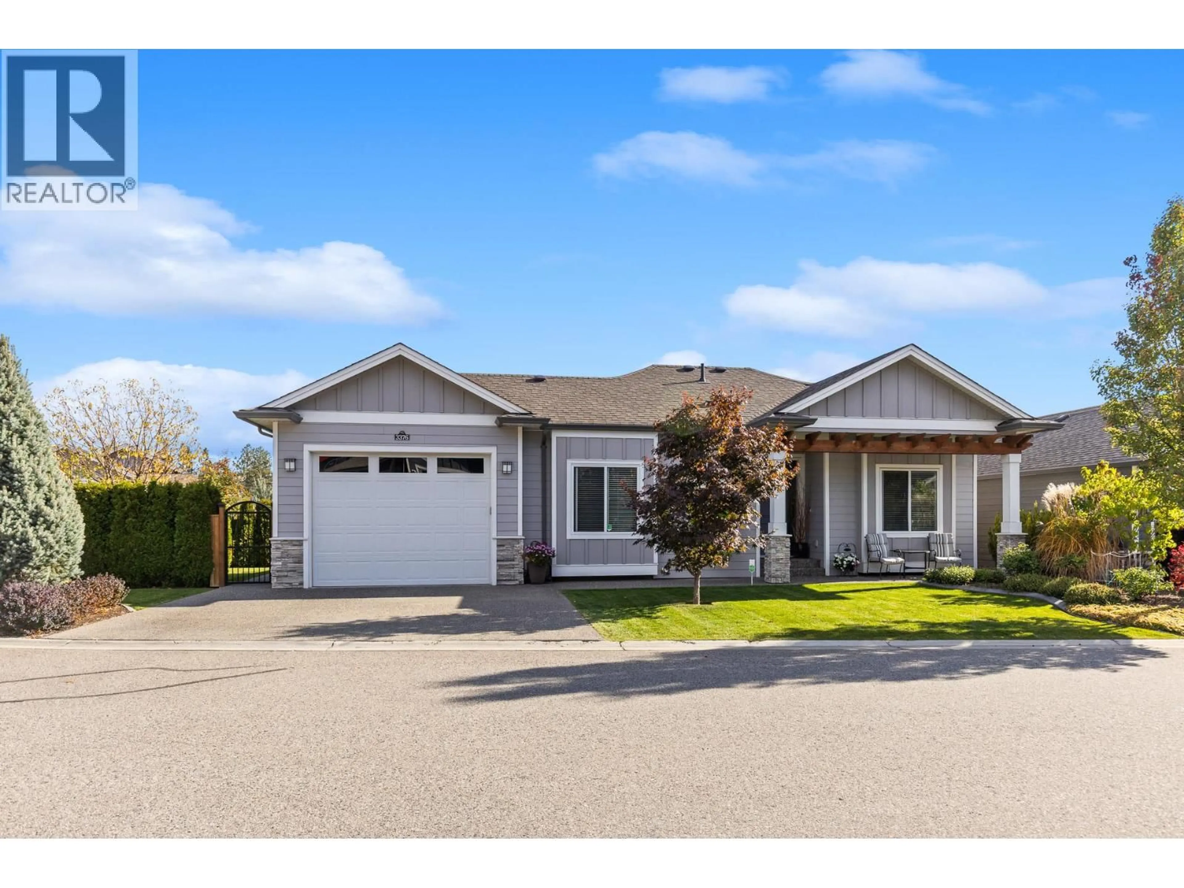 Home with vinyl exterior material, street for 3376 KINGFISHER ROAD, Westbank British Columbia V4T3A5