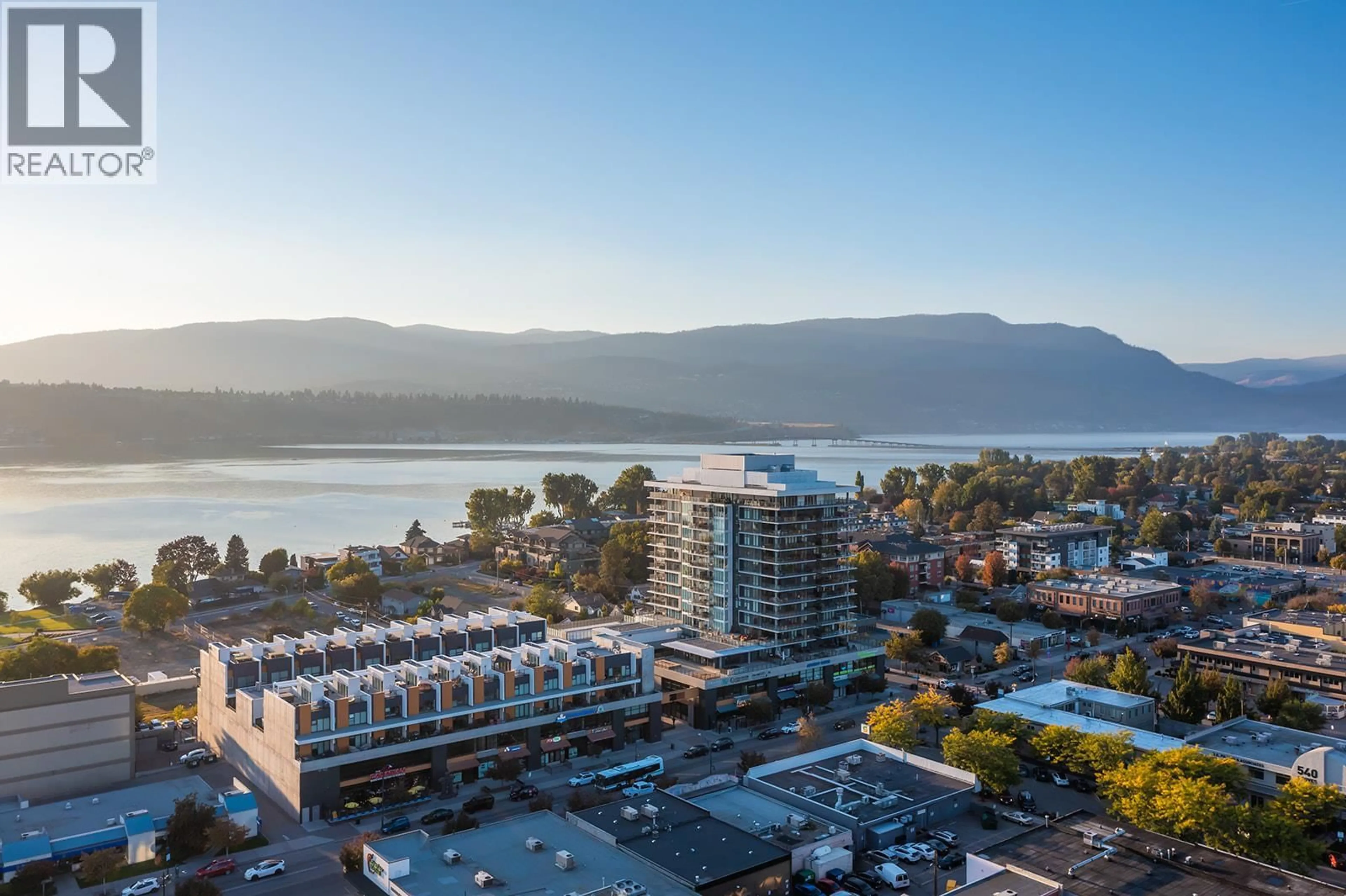 A pic from outside/outdoor area/front of a property/back of a property/a pic from drone, water/lake/river/ocean view for 303 - 3030 PANDOSY STREET, Kelowna British Columbia V1Y0C4
