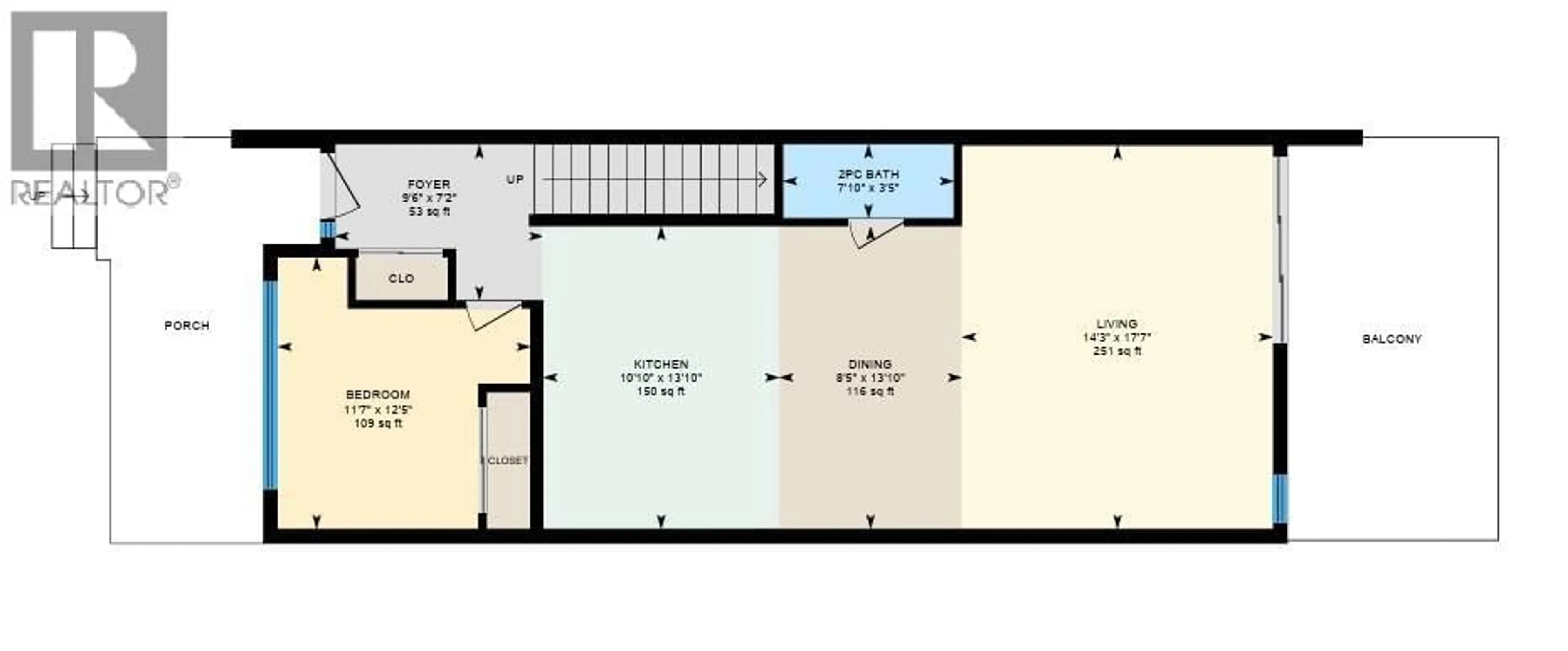 Floor plan for 303 - 3030 PANDOSY STREET, Kelowna British Columbia V1Y0C4
