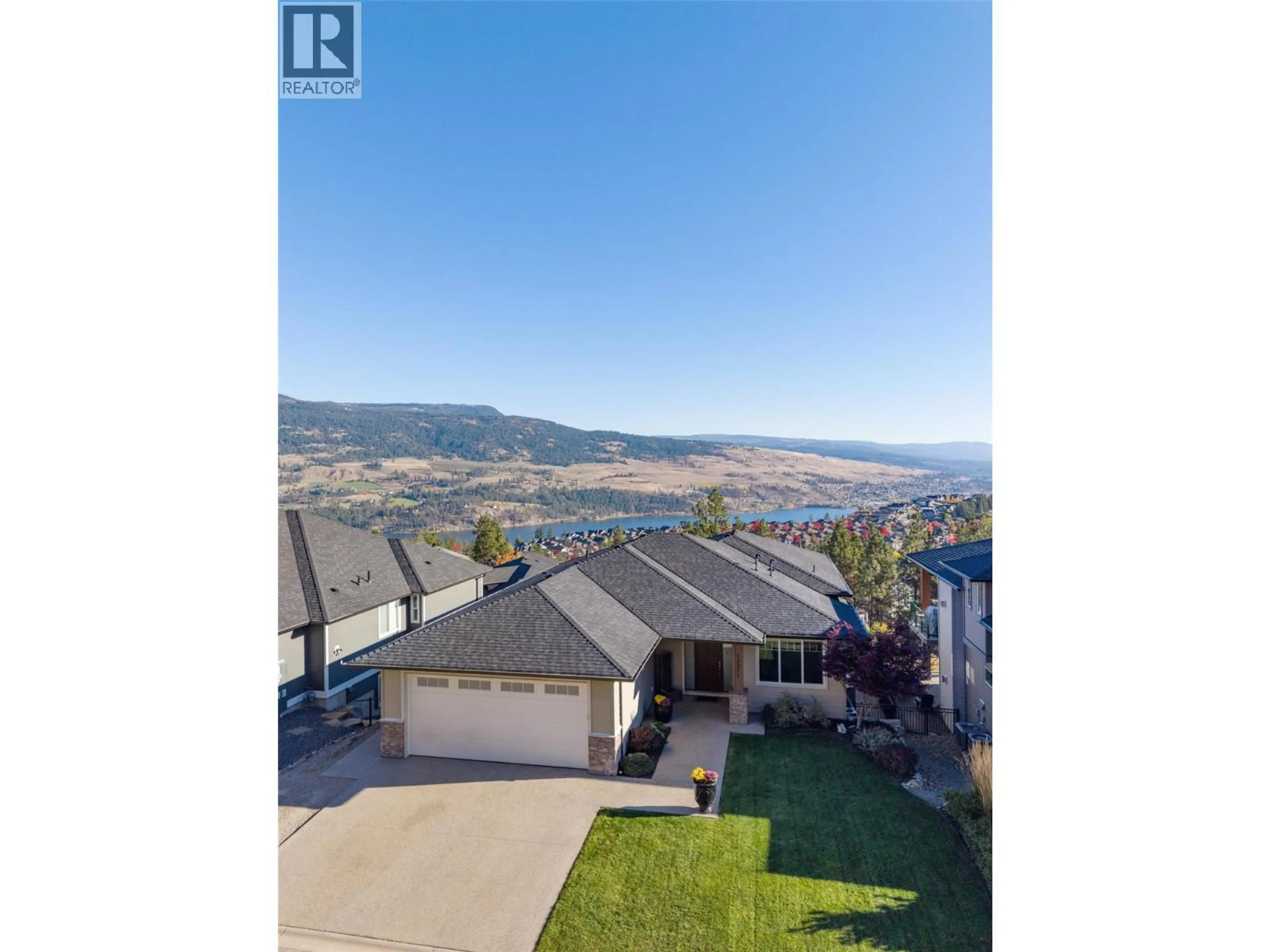 A pic from outside/outdoor area/front of a property/back of a property/a pic from drone, mountain view for 13371 APEX LANE, Lake Country British Columbia V4V2W3
