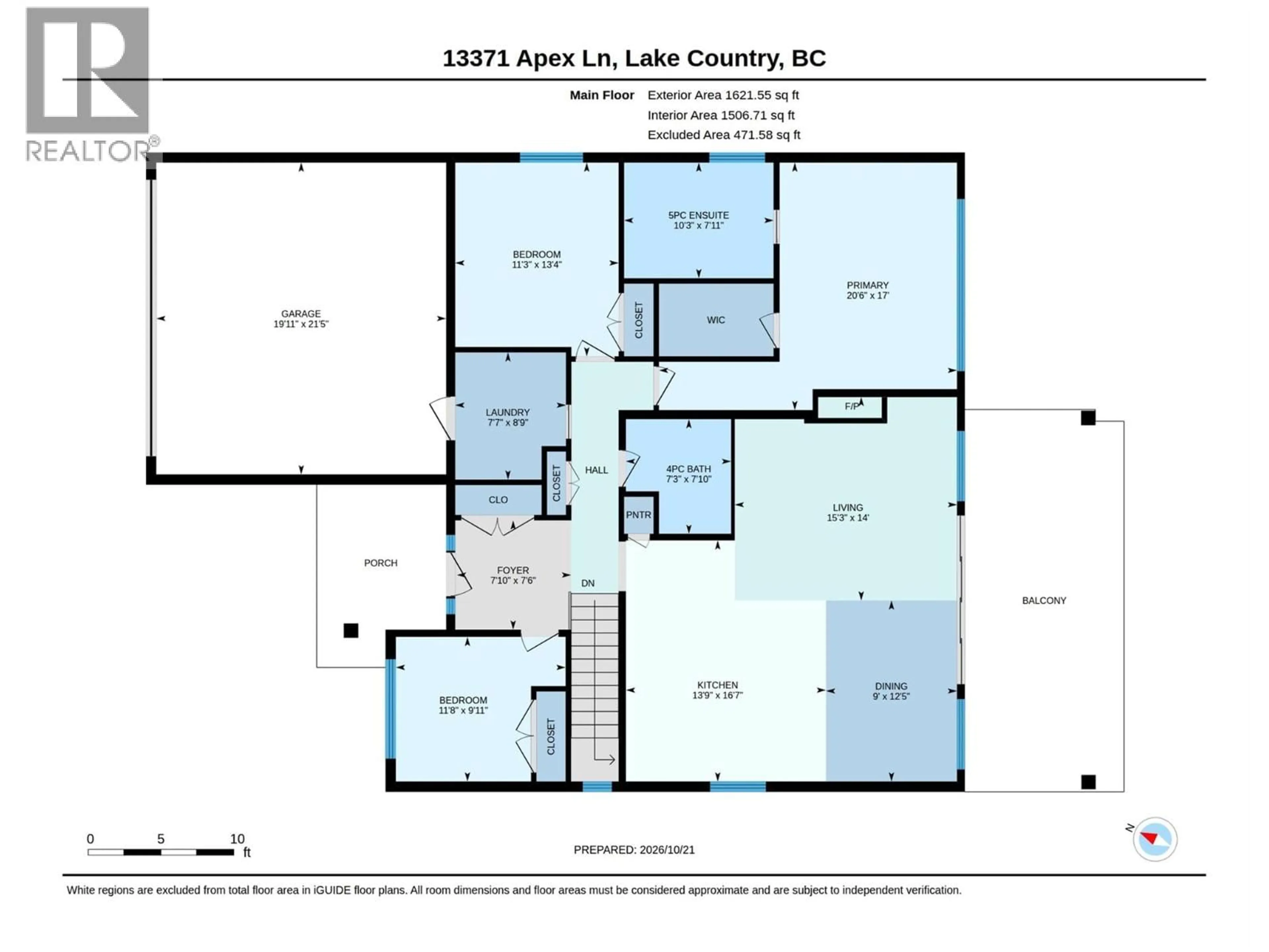 Floor plan for 13371 APEX LANE, Lake Country British Columbia V4V2W3
