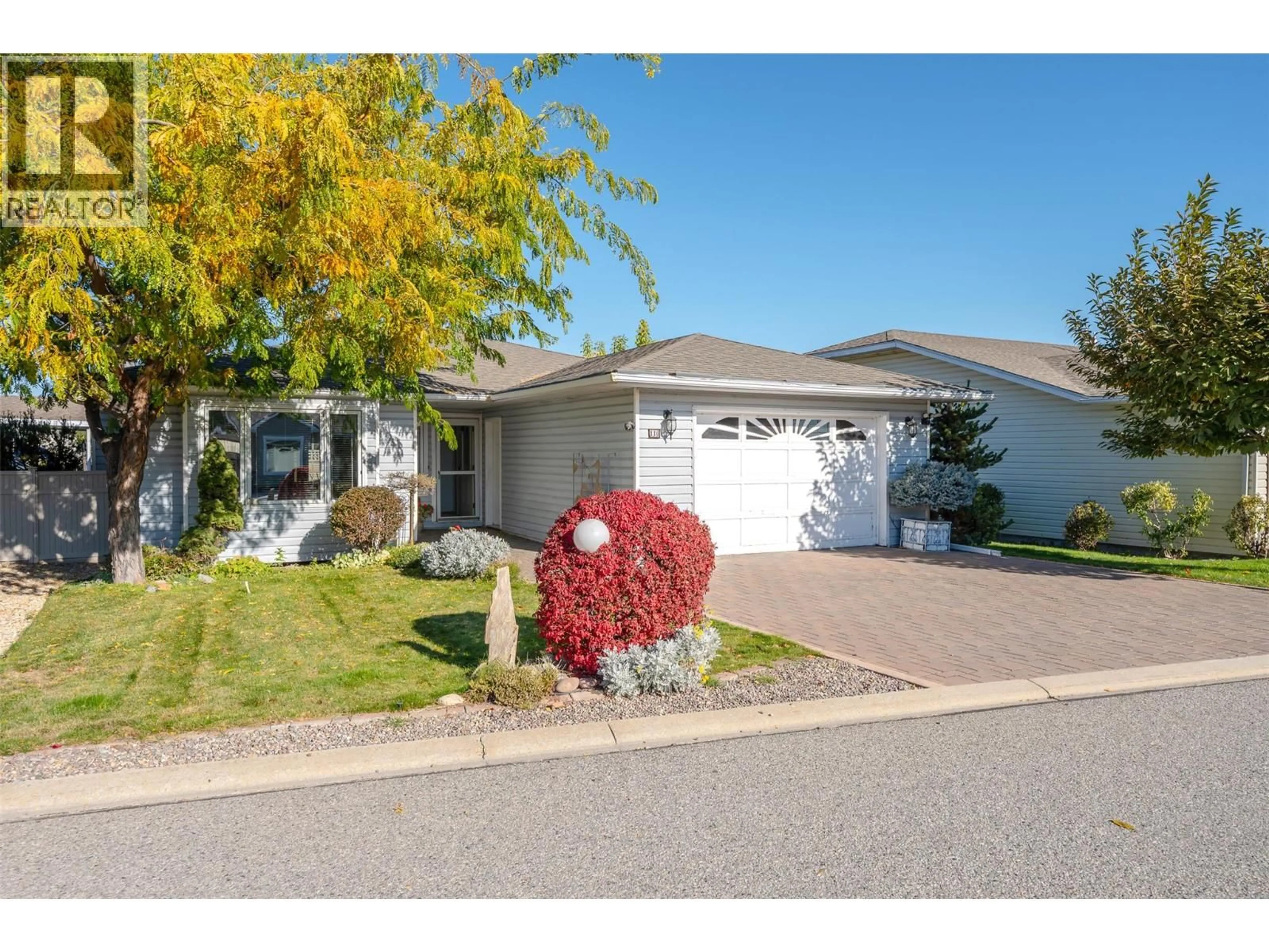 Home with vinyl exterior material, street for 110 - 3400 WILSON STREET, Penticton British Columbia V2A8E3