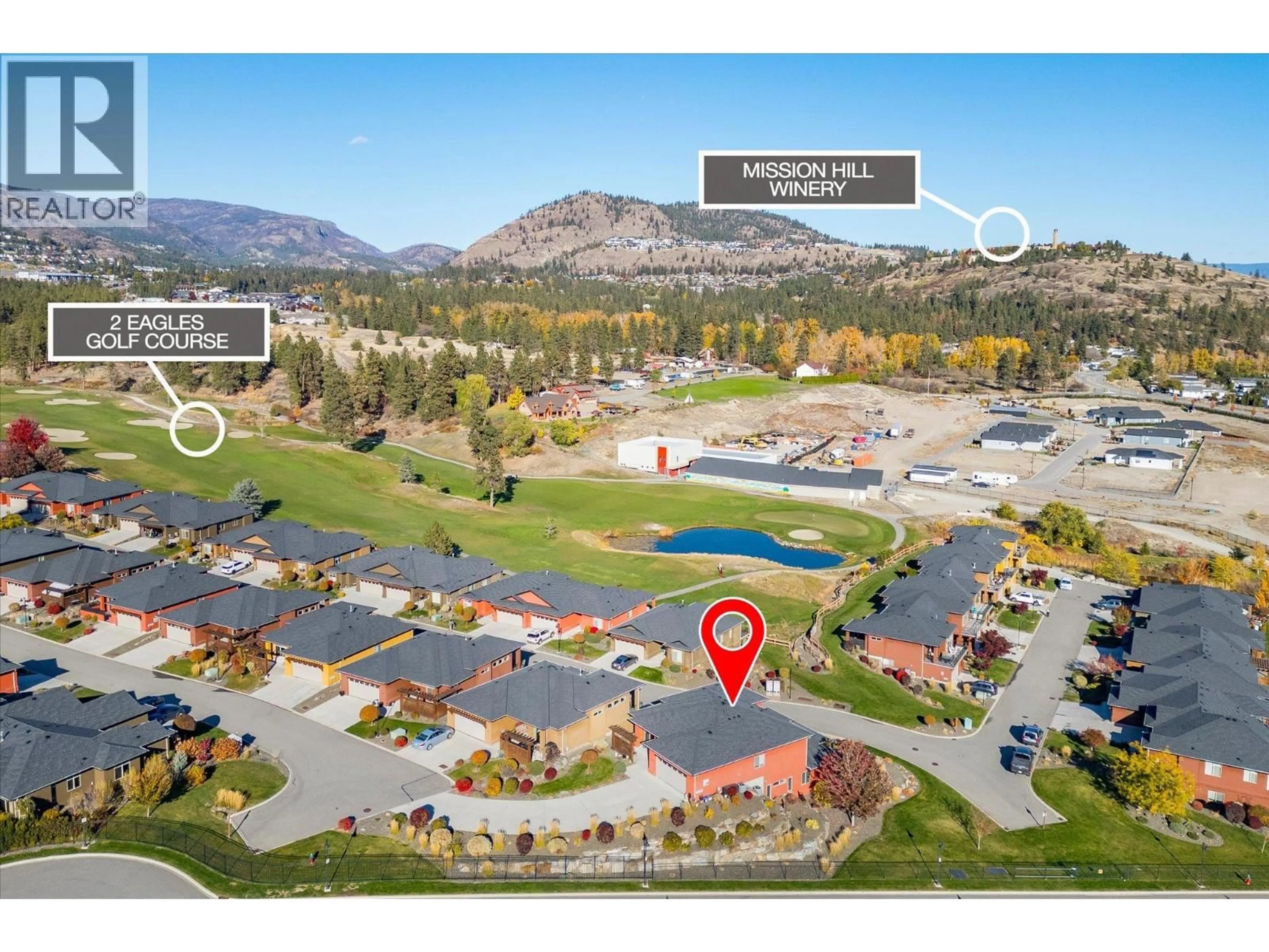 A pic from outside/outdoor area/front of a property/back of a property/a pic from drone, mountain view for 2115 DEL MAR COURT, West Kelowna British Columbia V4T3L1
