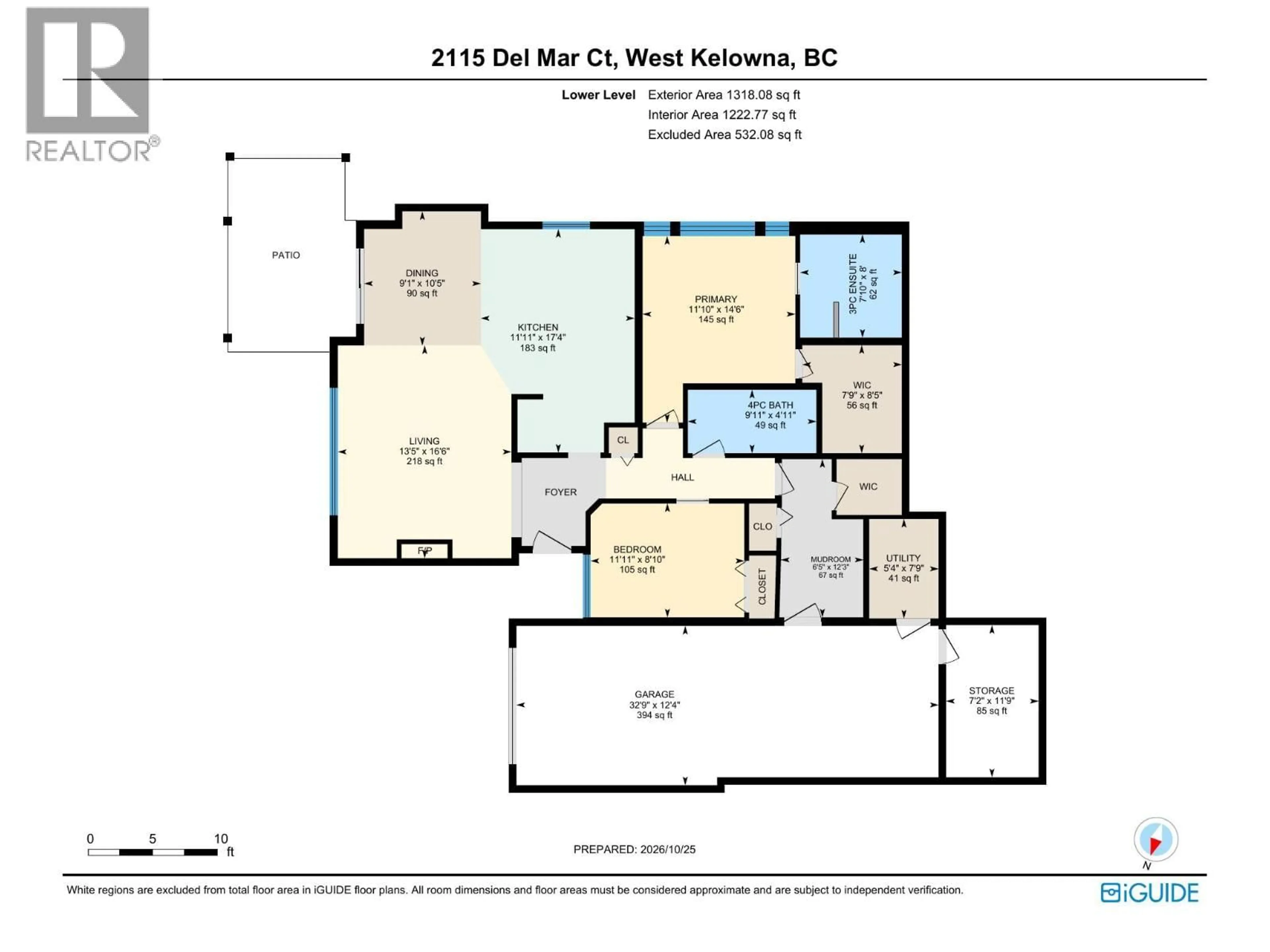 Floor plan for 2115 DEL MAR COURT, West Kelowna British Columbia V4T3L1