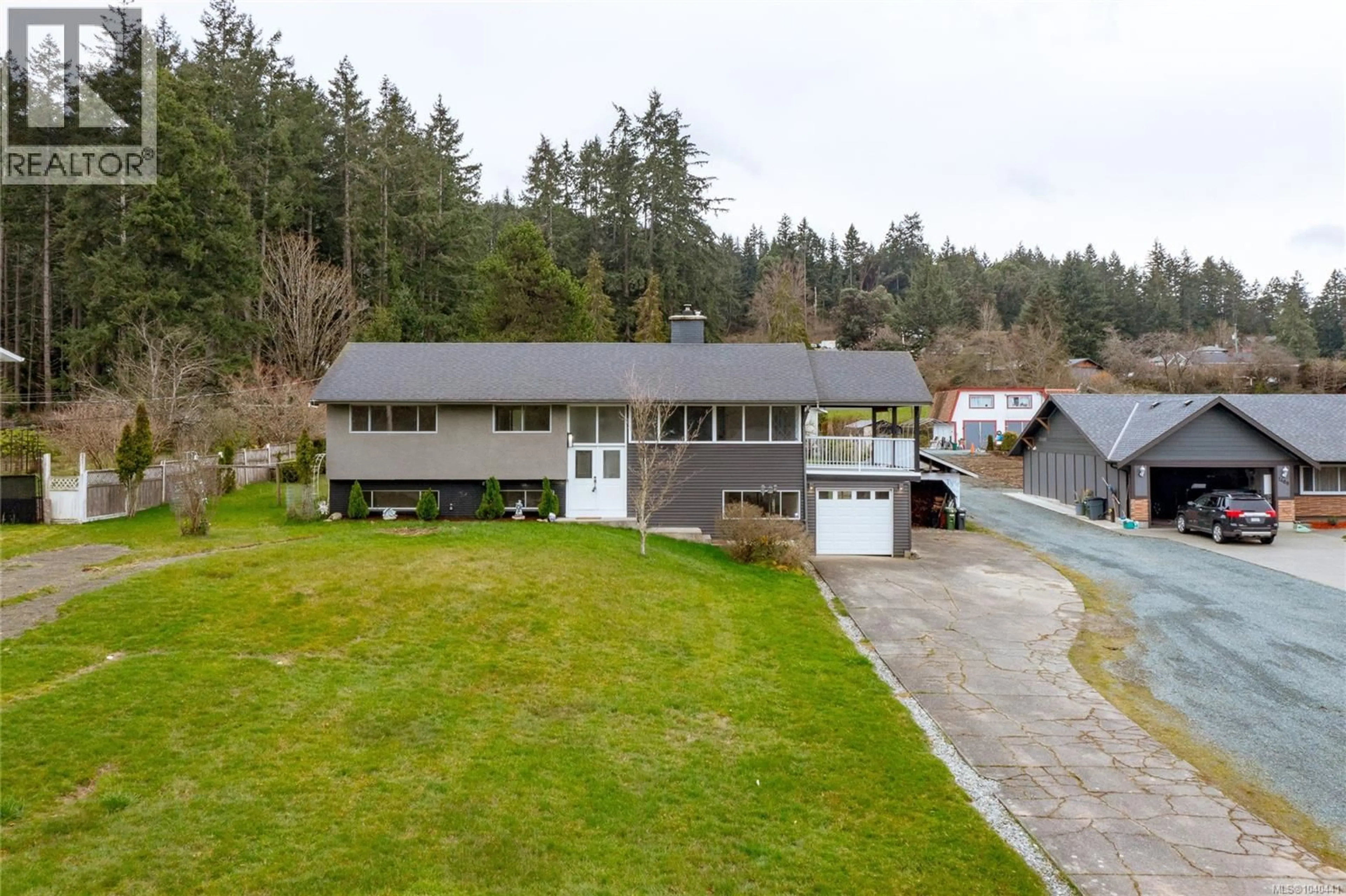 A pic from outside/outdoor area/front of a property/back of a property/a pic from drone, water/lake/river/ocean view for 1476 TATLO ROAD, Crofton British Columbia V9L5W7