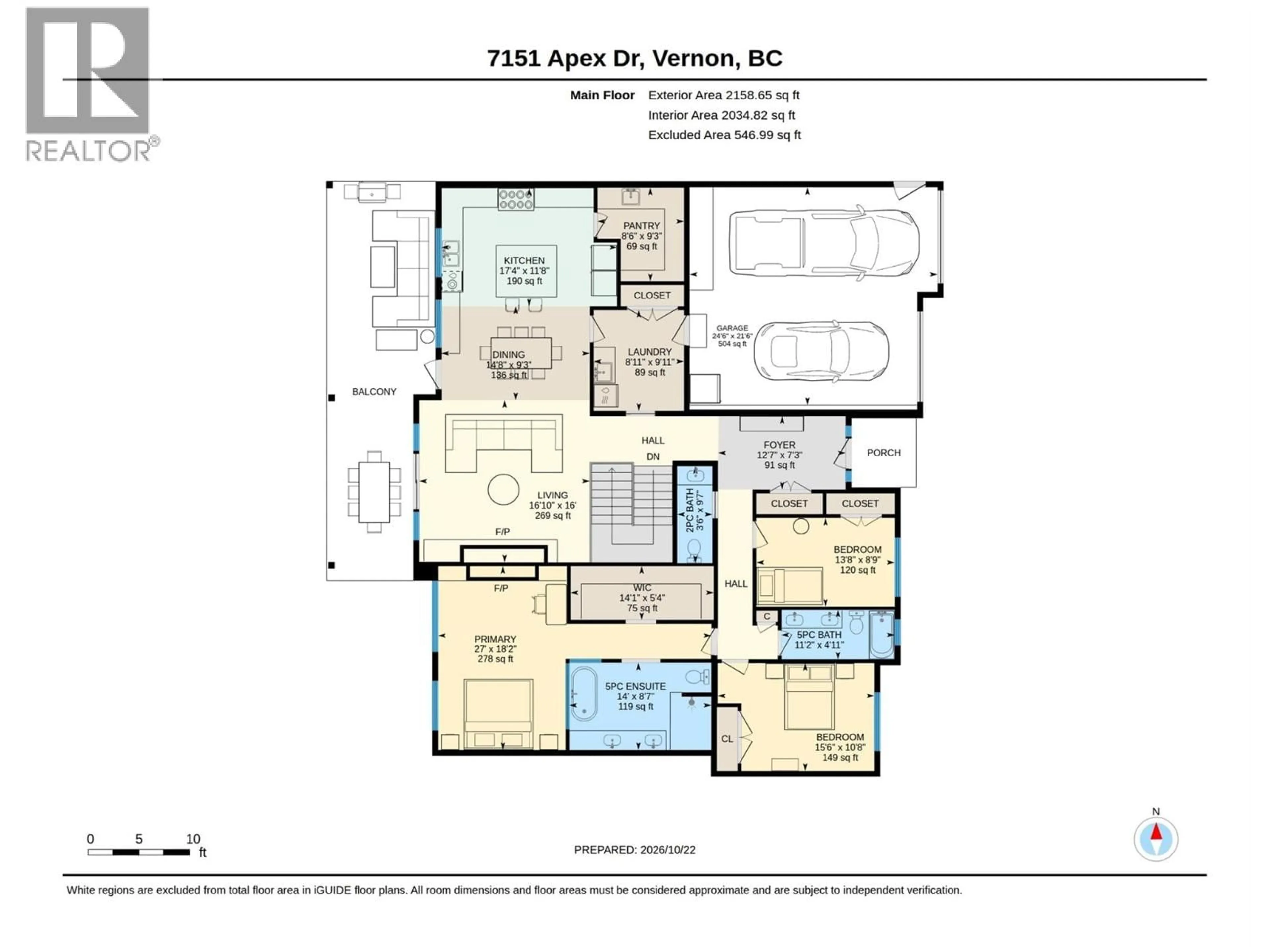 Floor plan for 7151 APEX DRIVE, Vernon British Columbia V1B4E4