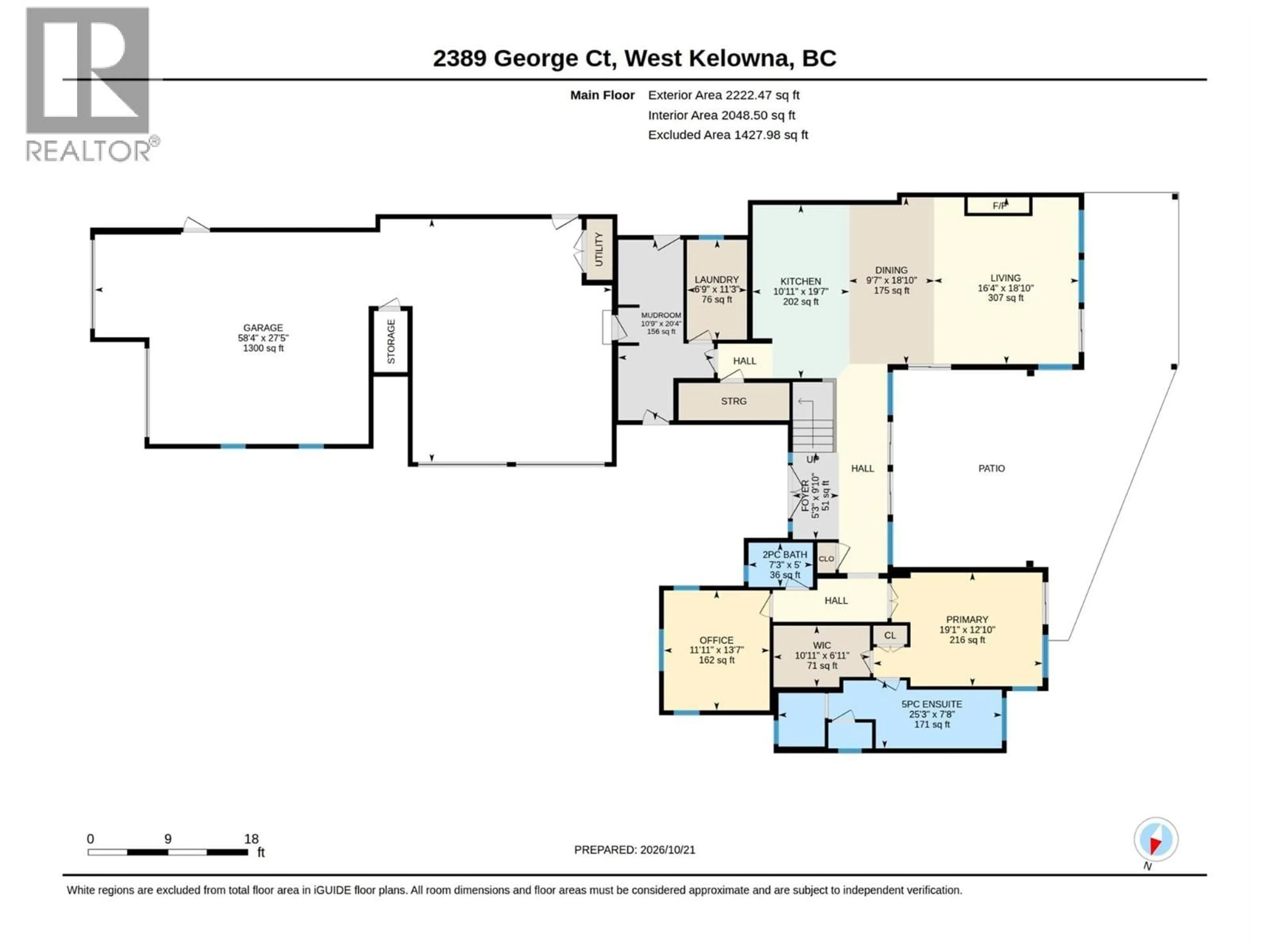 Floor plan for 2389 GEORGE COURT, West Kelowna British Columbia V4T2K4