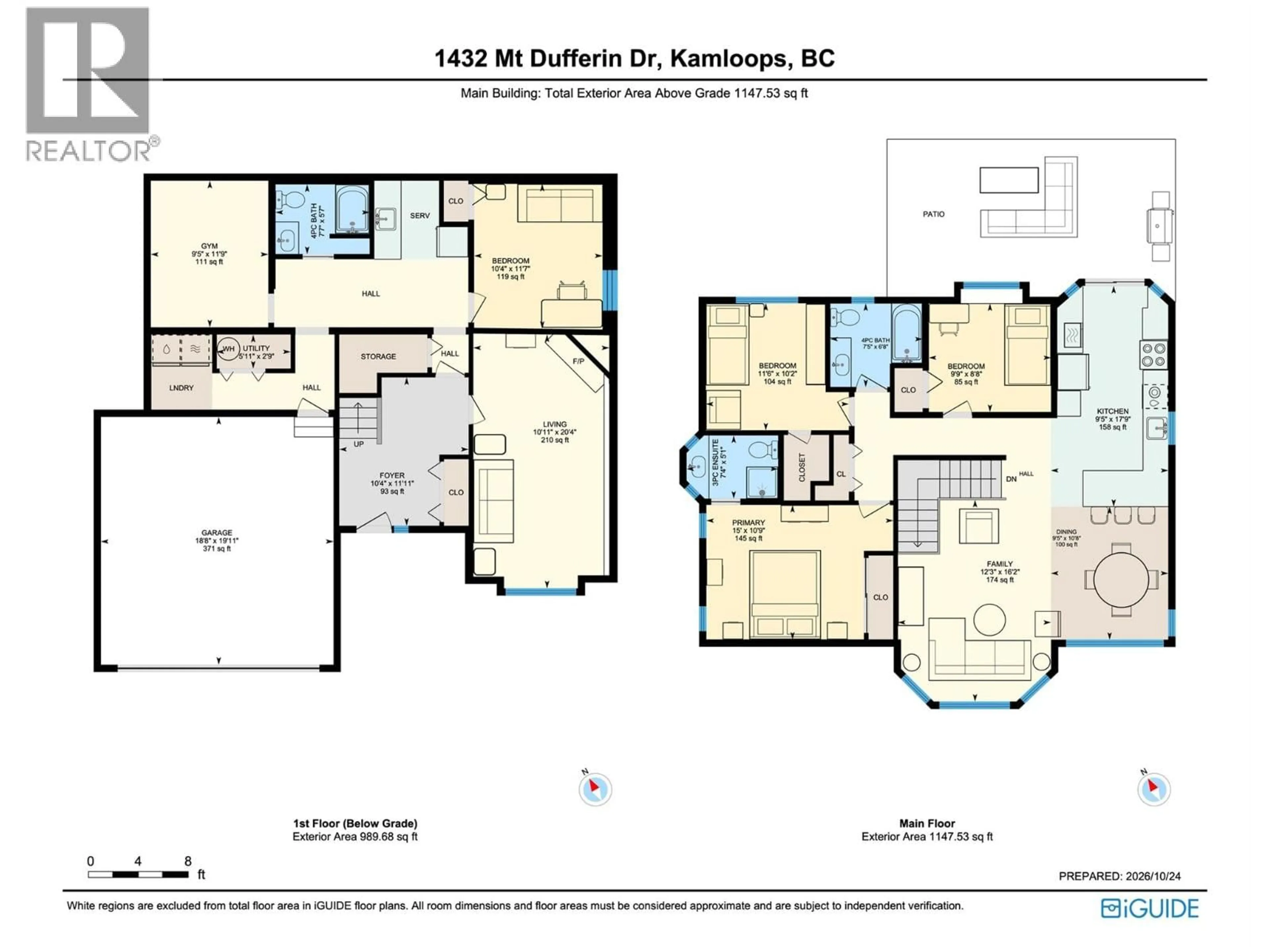 Floor plan for 1432 MT DUFFERIN DRIVE, Kamloops British Columbia V2E1S1