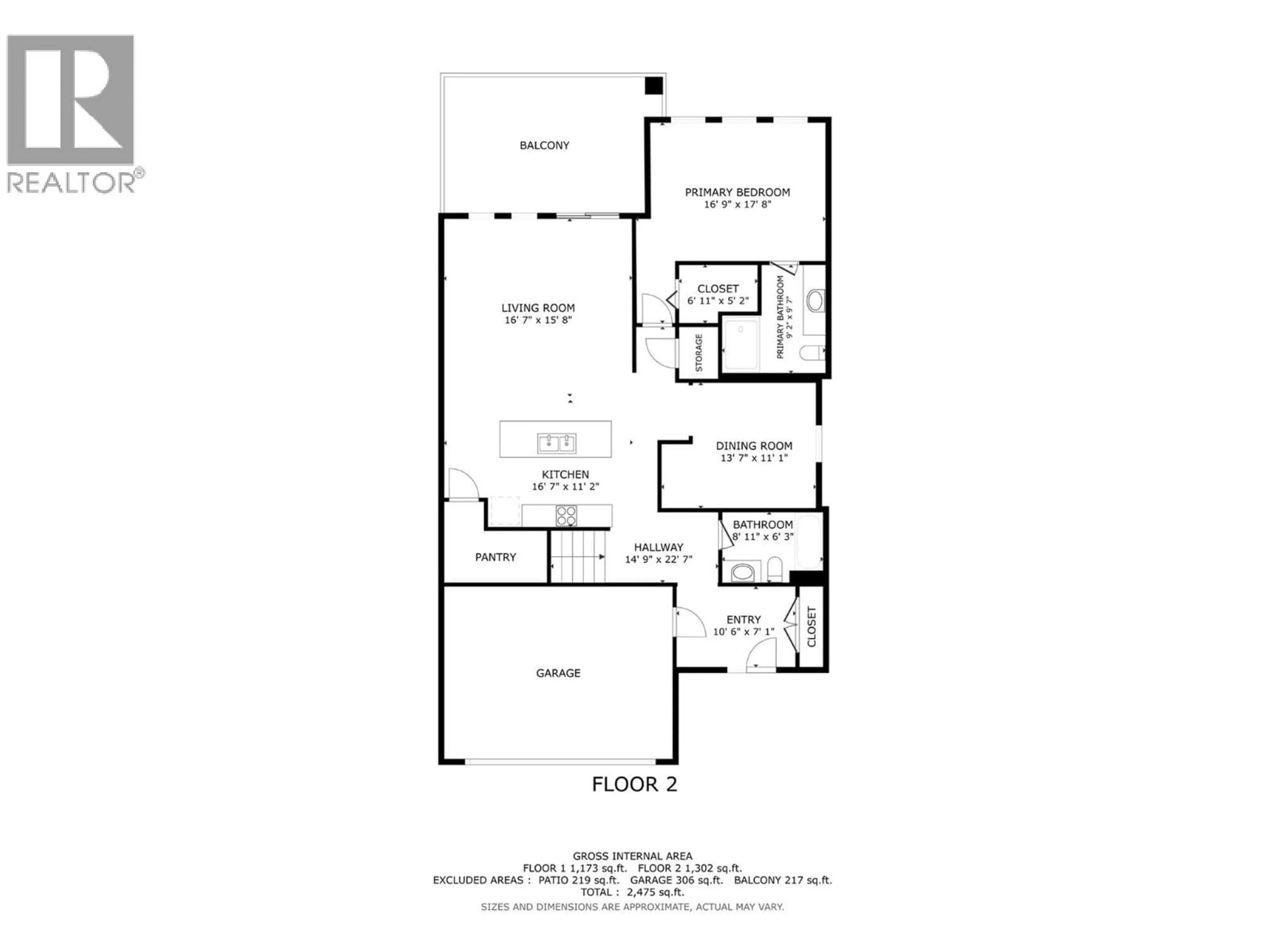 Floor plan for 36 - 1836 TOWER RANCH BOULEVARD, Kelowna British Columbia V1P1S8