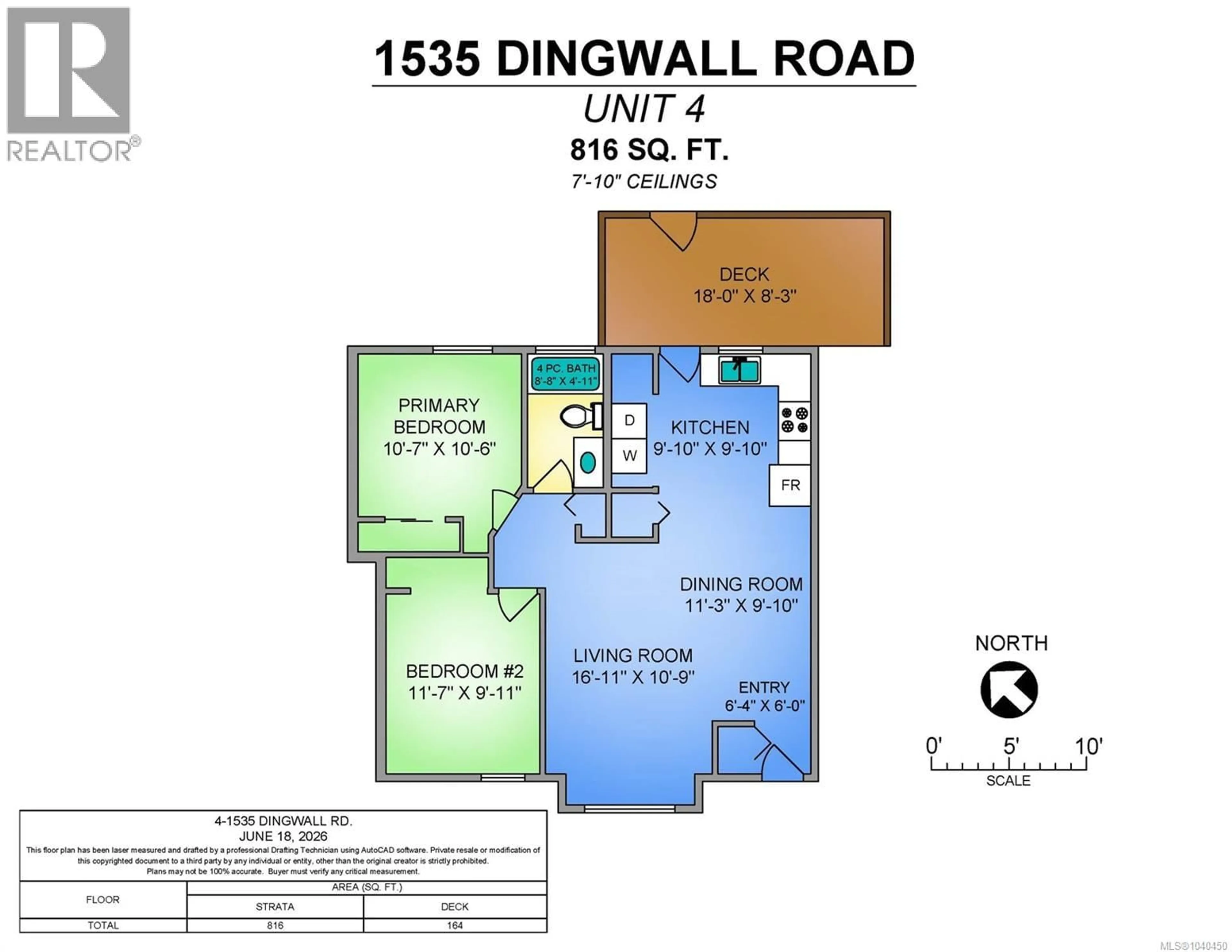Floor plan for 4 - 1535 DINGWALL ROAD, Courtenay British Columbia V9N3S8