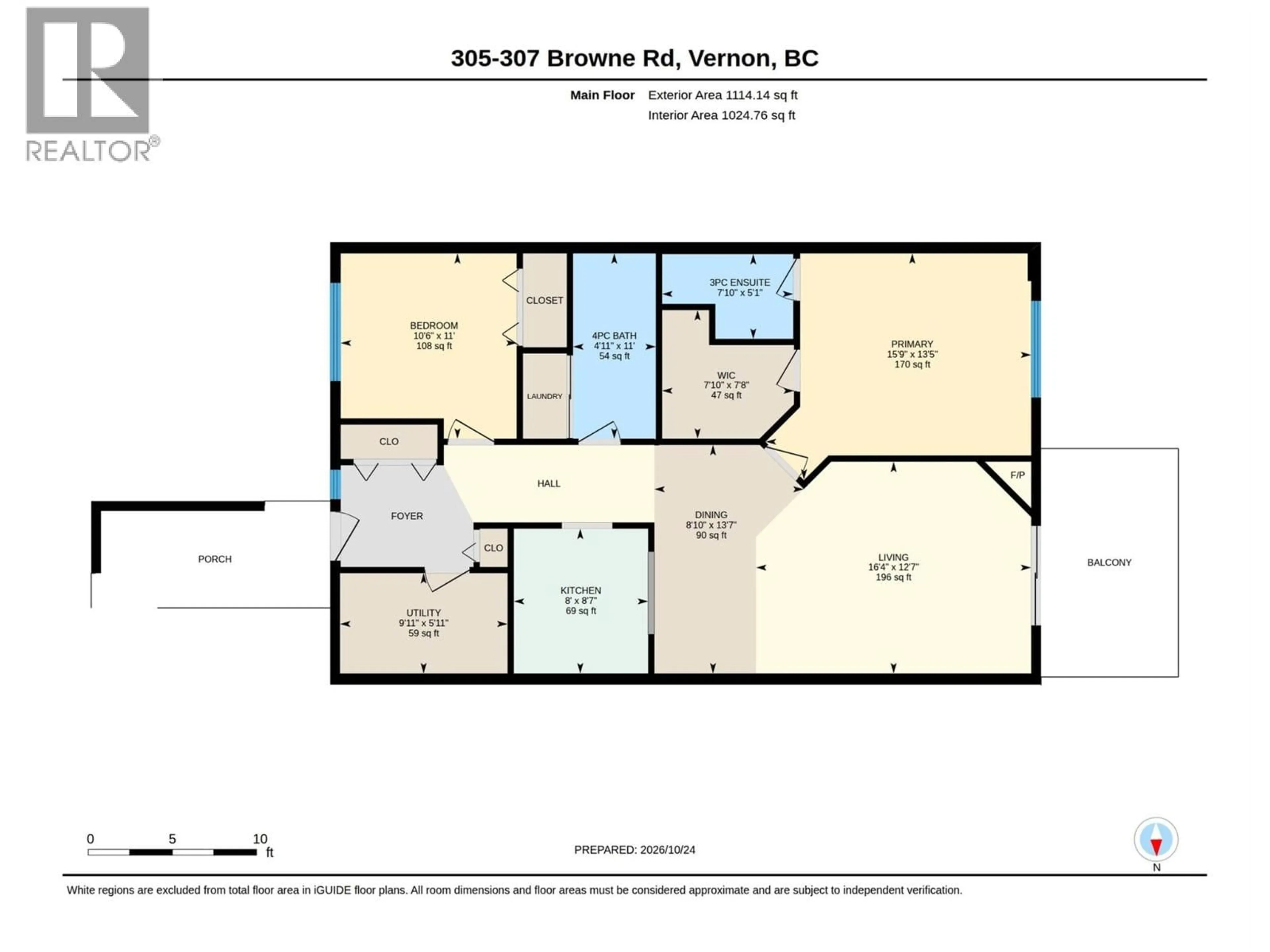 Floor plan for 305 - 307 BROWNE ROAD, Vernon British Columbia V1T7M2