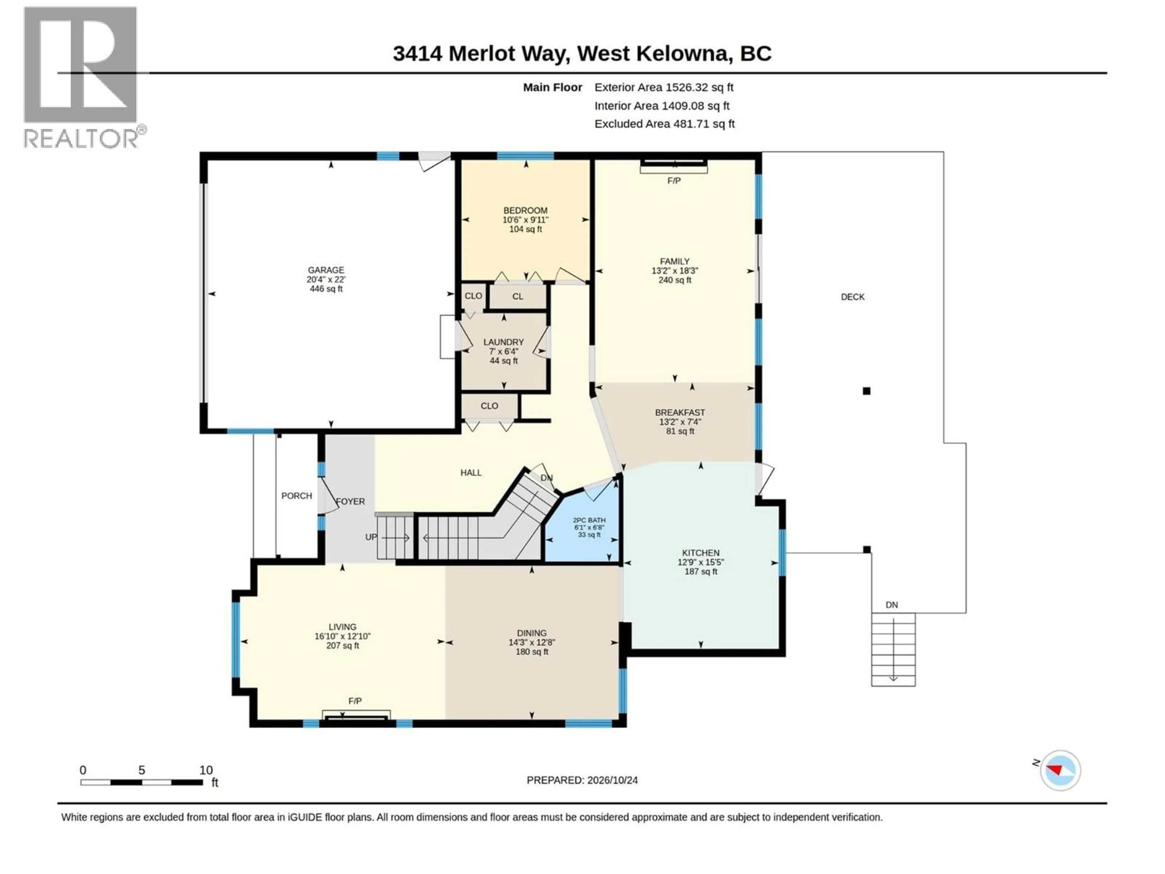 Floor plan for 3414 MERLOT WAY, West Kelowna British Columbia V4T2X9