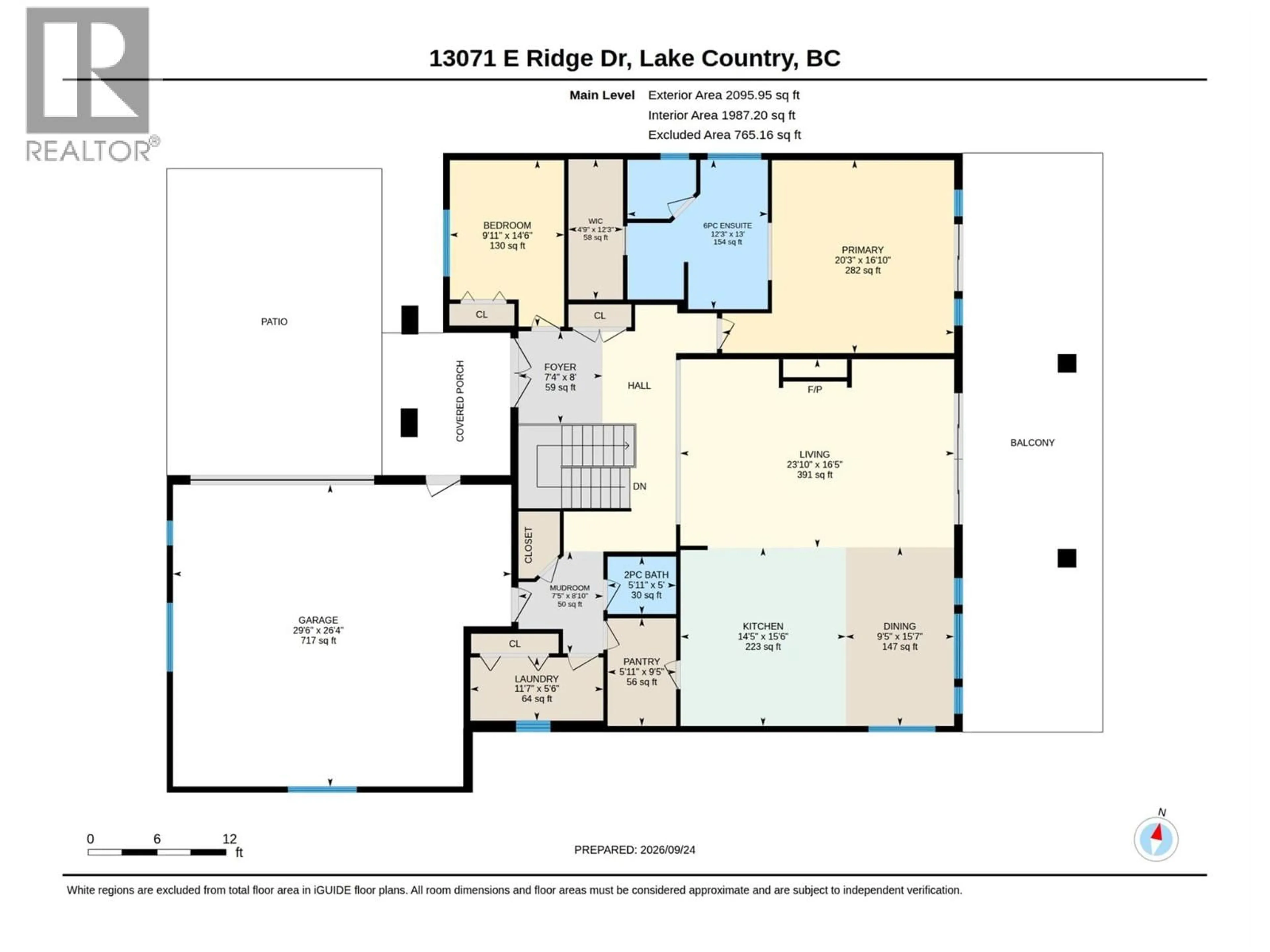 Floor plan for 13071 EAST RIDGE DRIVE, Lake Country British Columbia V4V2P9