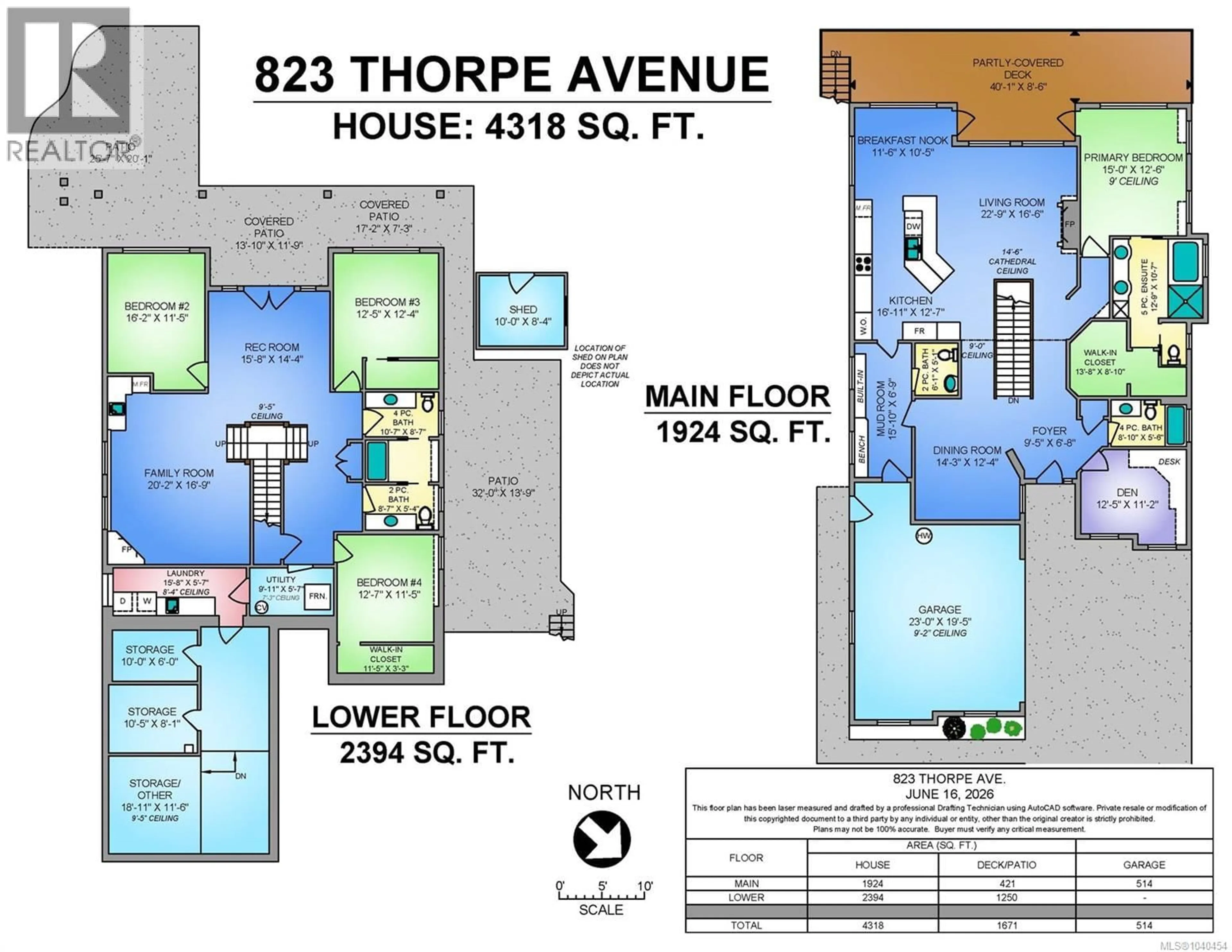 Floor plan for 823 THORPE AVENUE, Courtenay British Columbia V9N8C9
