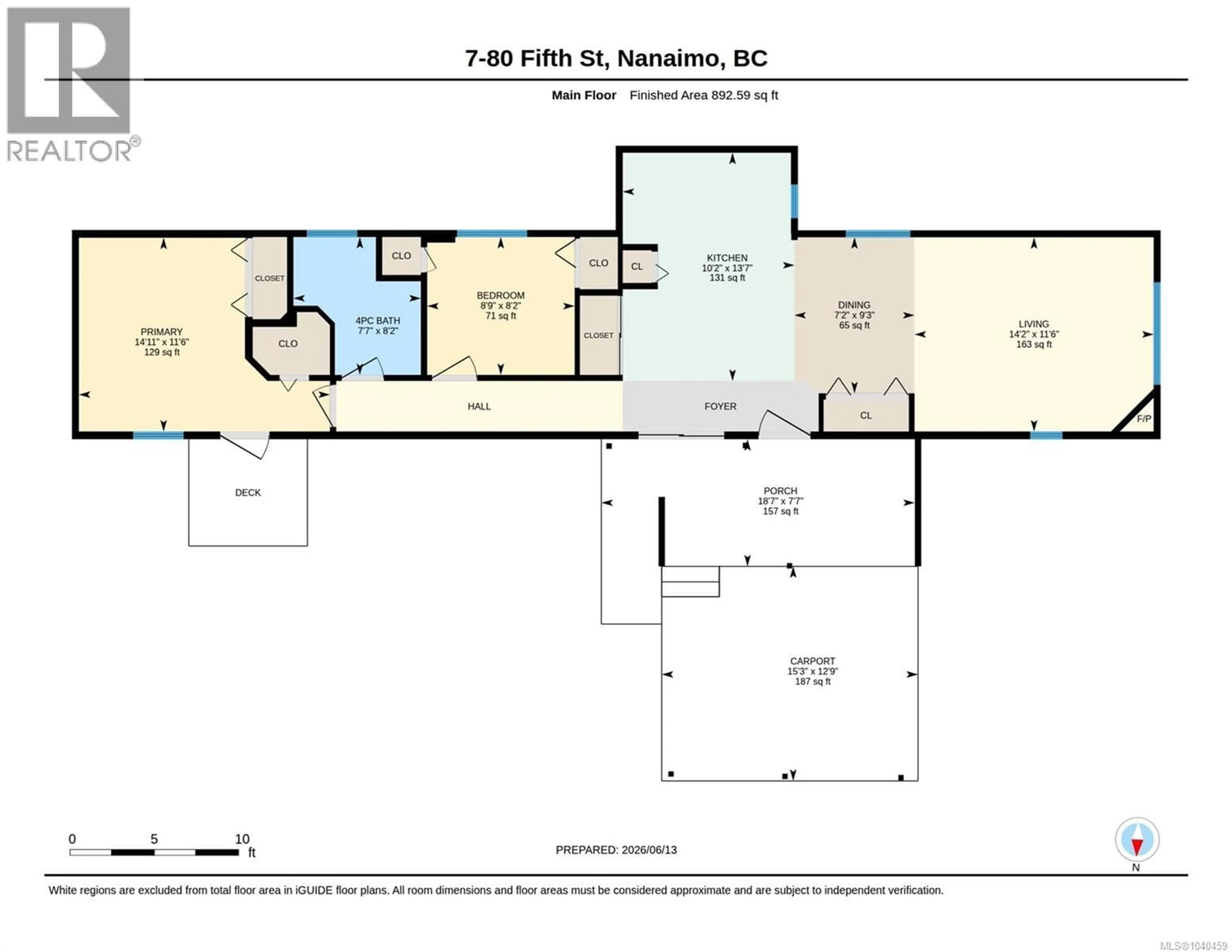 Floor plan for 7 - 80 FIFTH STREET, Nanaimo British Columbia V9R1N1