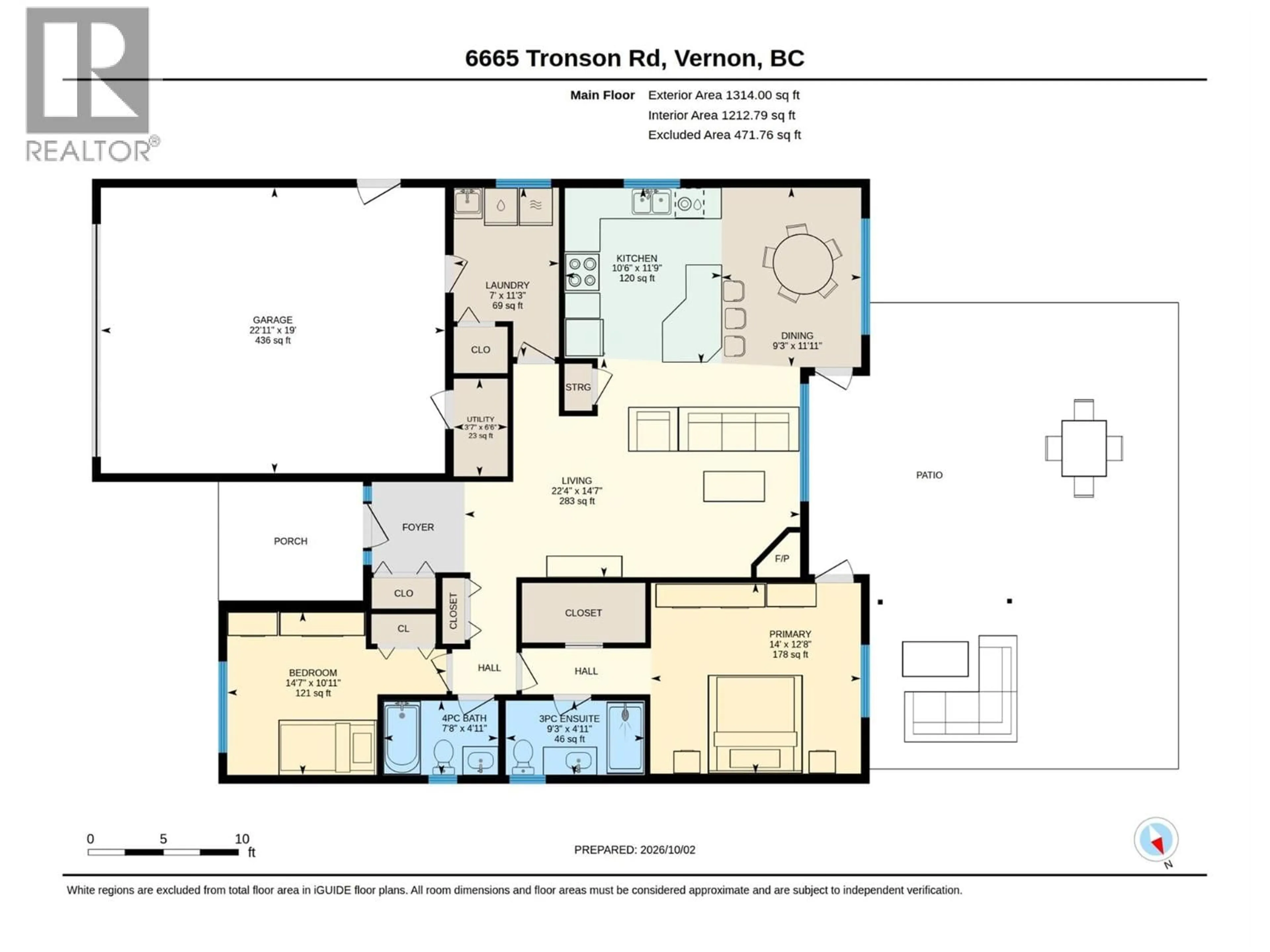 Floor plan for 6665 TRONSON ROAD, Vernon British Columbia V1T4Y8