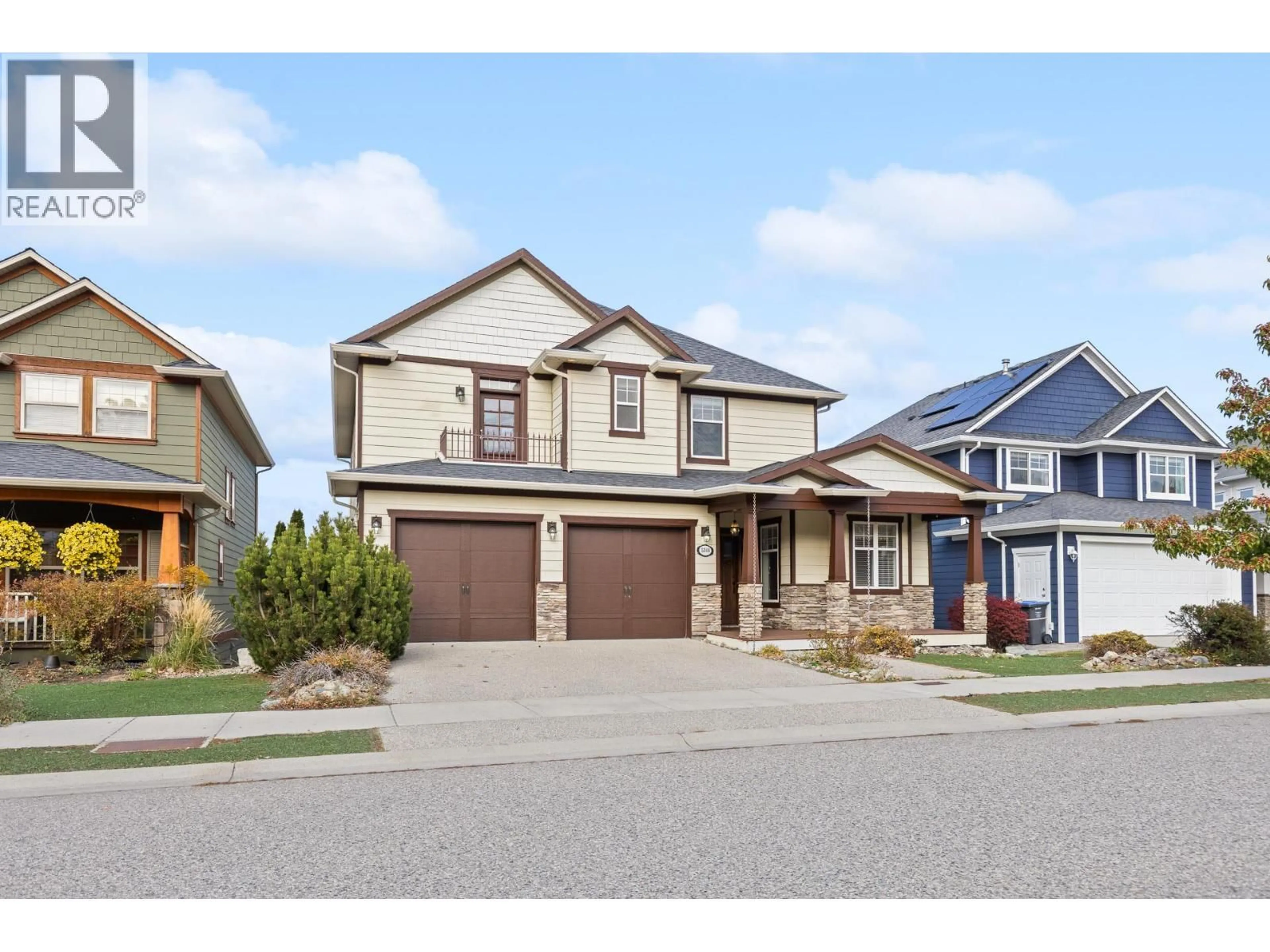 Home with vinyl exterior material, street for 5344 PTARMIGAN STREET, Kelowna British Columbia V1W5A4