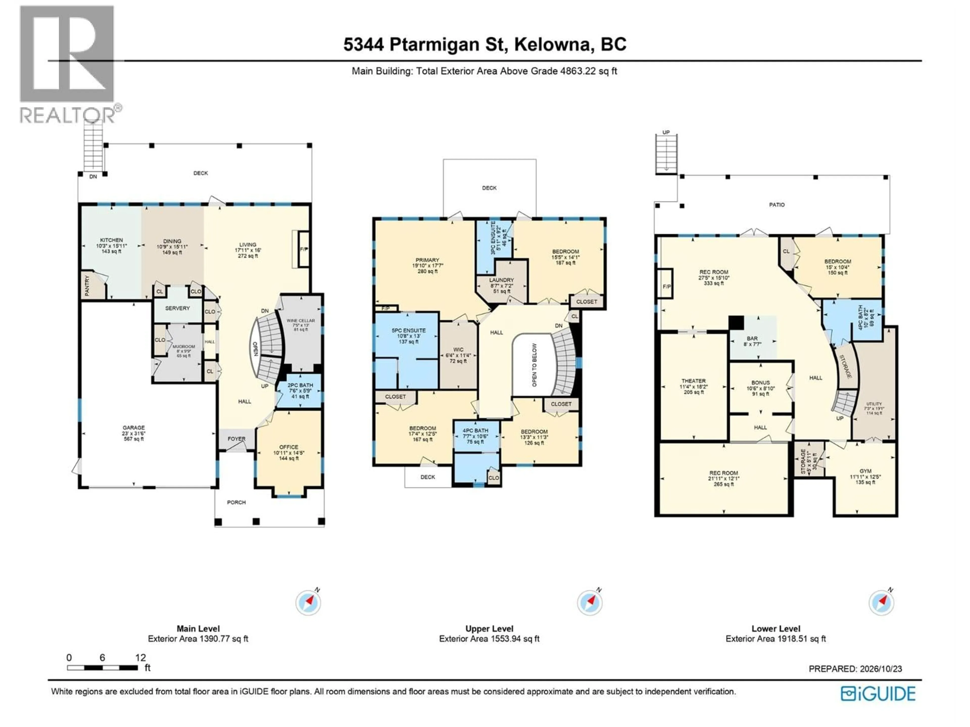 Floor plan for 5344 PTARMIGAN STREET, Kelowna British Columbia V1W5A4