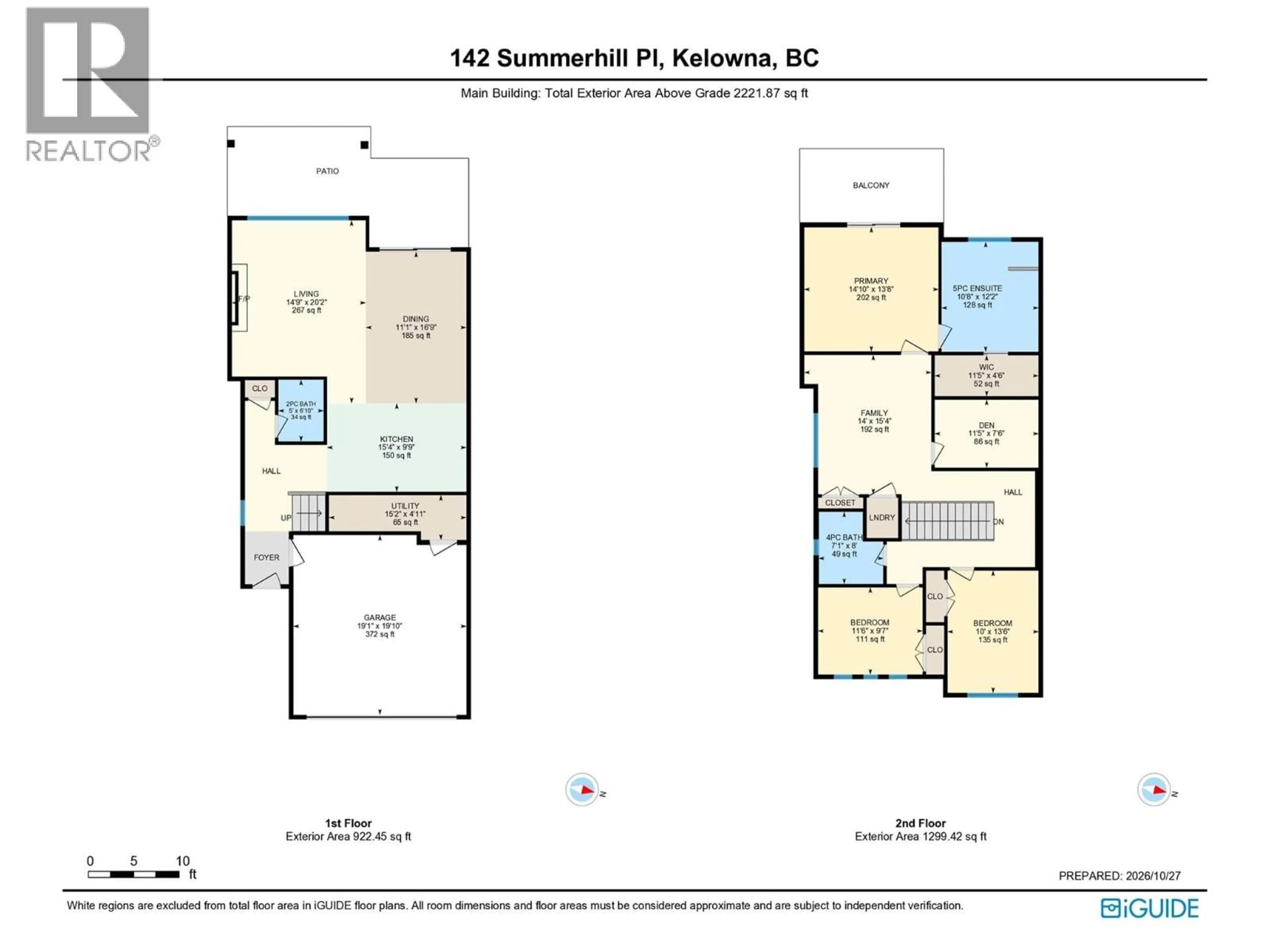 Floor plan for 142 SUMMERHILL PLACE, Kelowna British Columbia V1V1T6