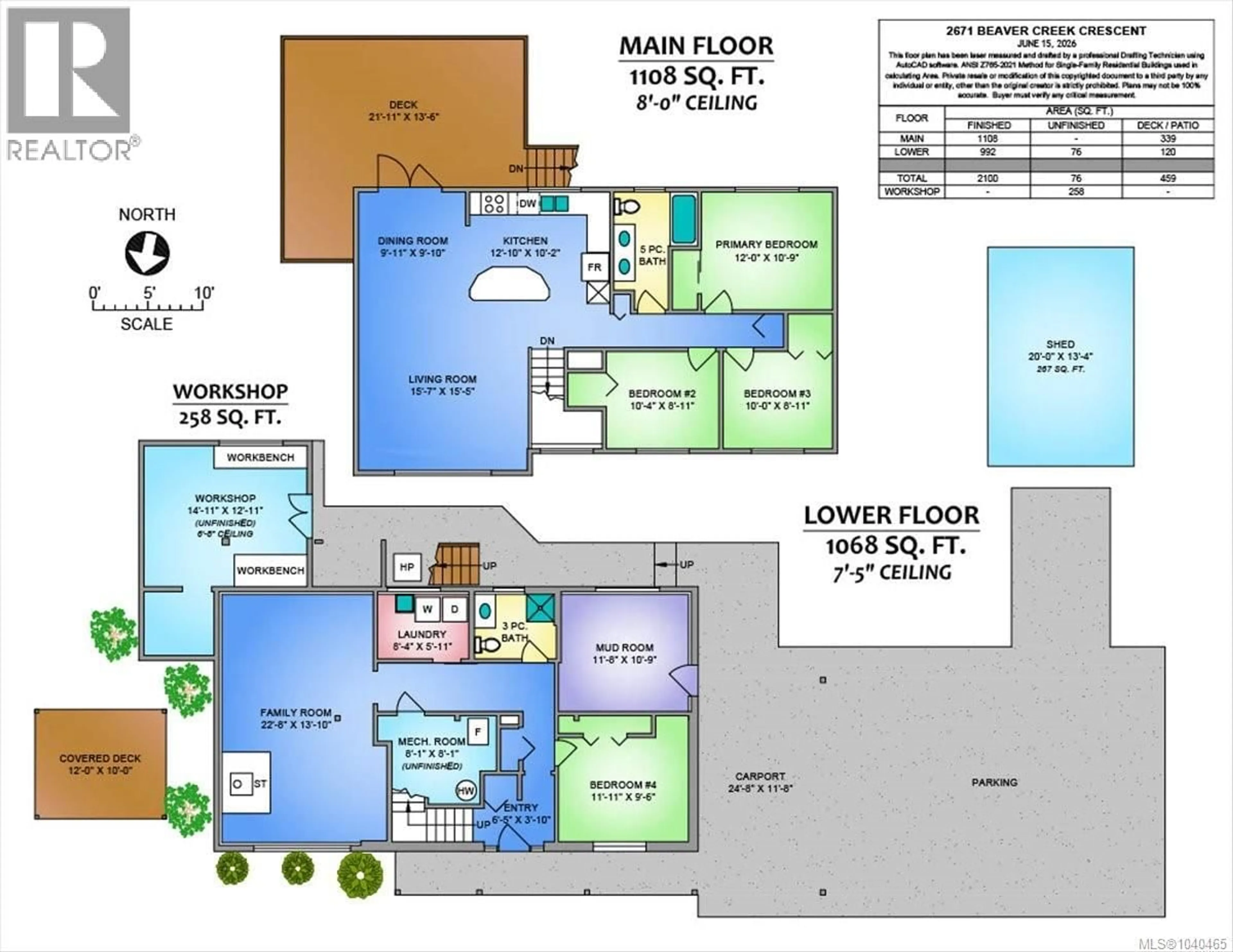 Floor plan for 2671 BEAVER CREEK CRESCENT, Nanaimo British Columbia V9T3K3