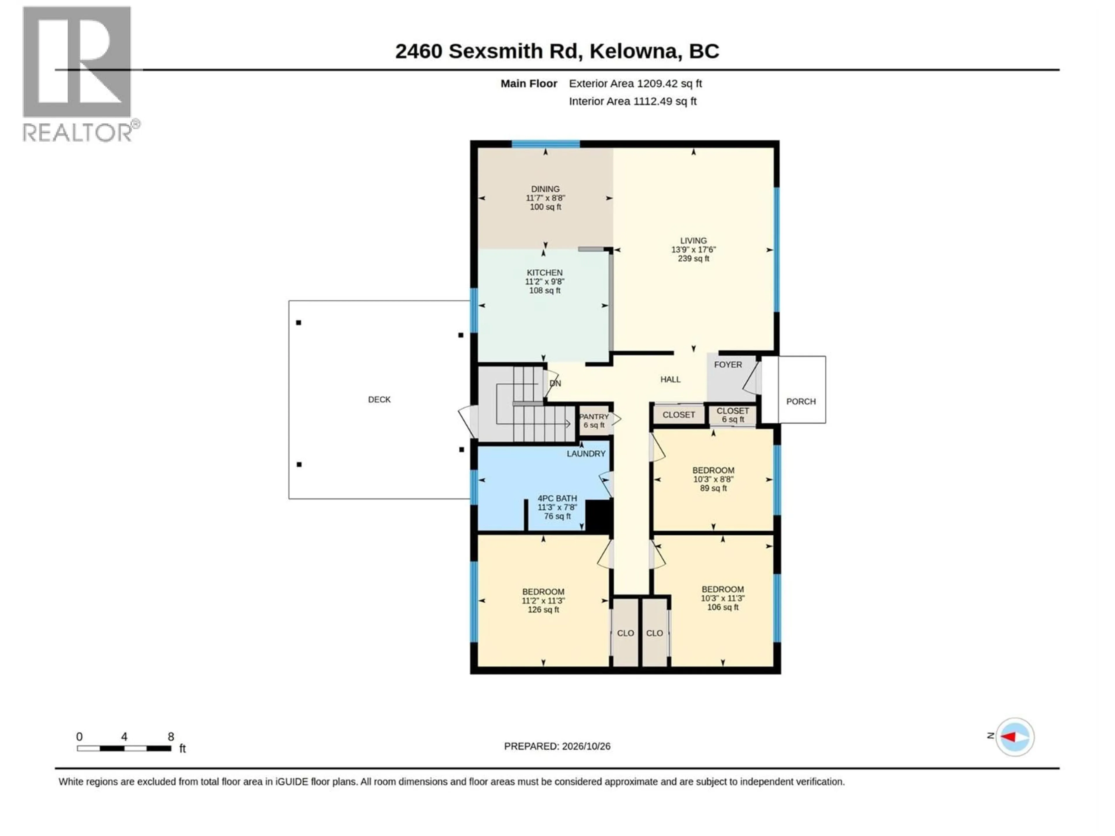 Floor plan for 2460 SEXSMITH ROAD, Kelowna British Columbia V1V2E9