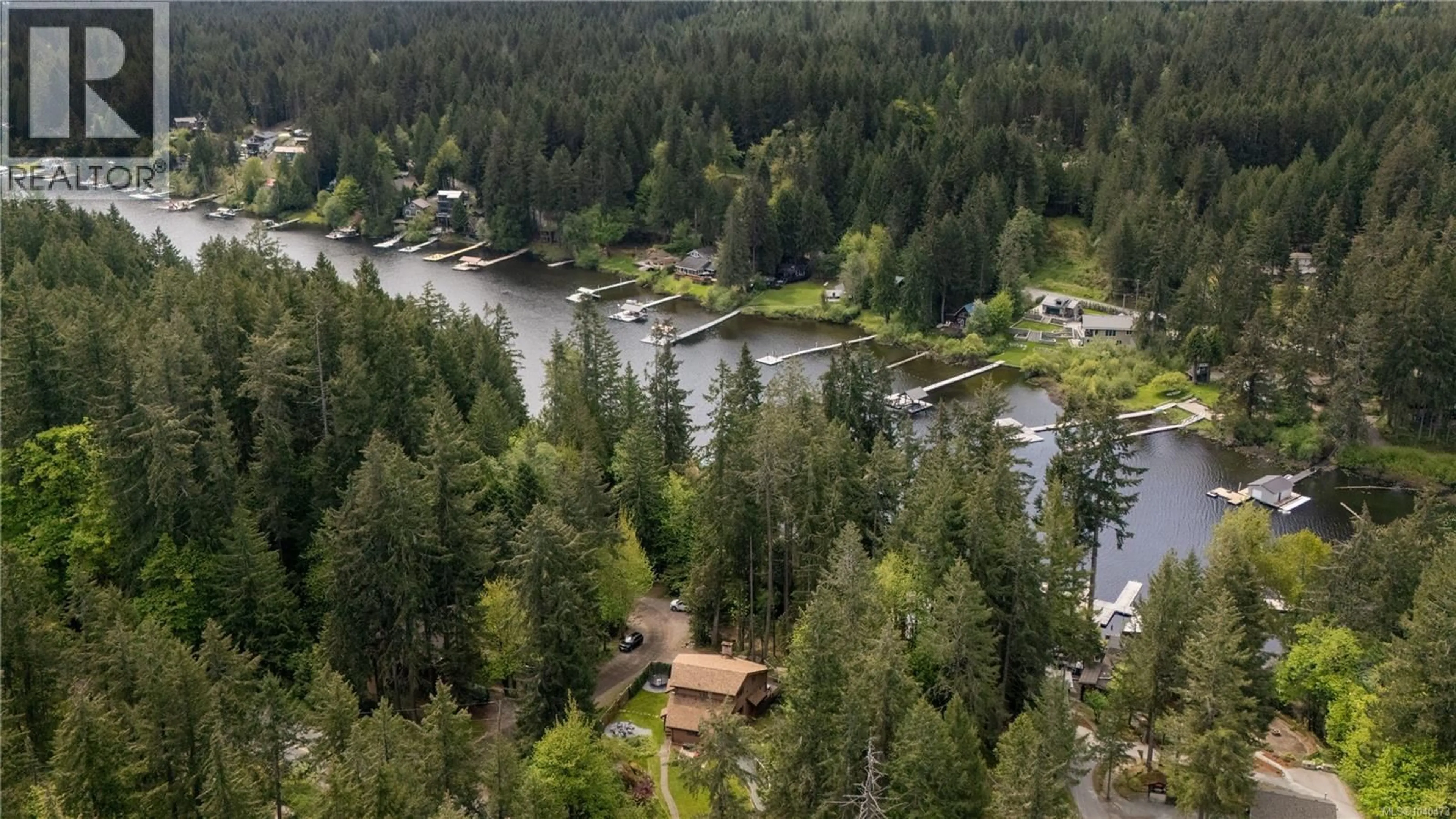 A pic from outside/outdoor area/front of a property/back of a property/a pic from drone, water/lake/river/ocean view for 2446 SOMMER LANE, Shawnigan Lake British Columbia V0R2W1