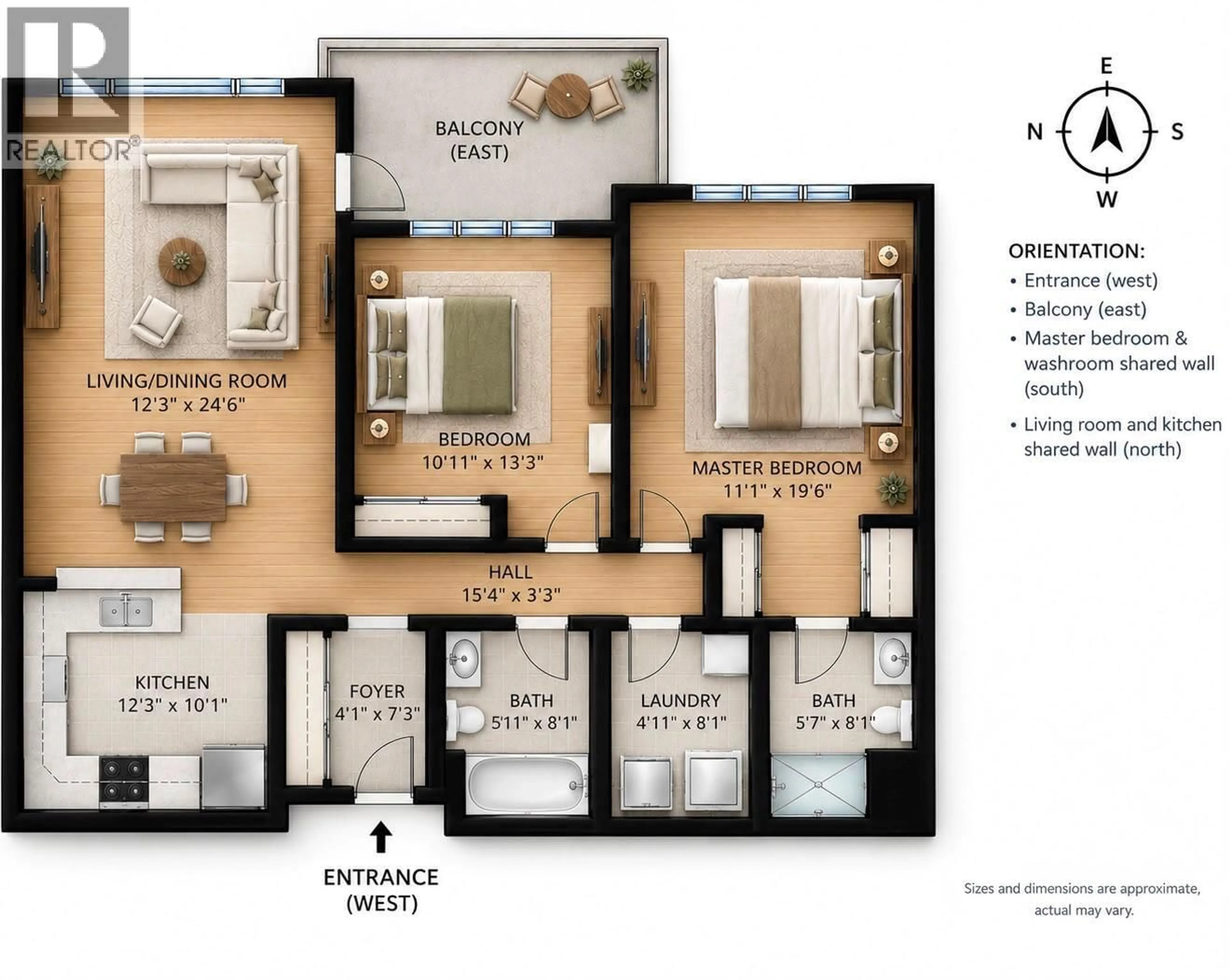 Floor plan for 401 - 680 LEQUIME ROAD, Kelowna British Columbia V1W1A4