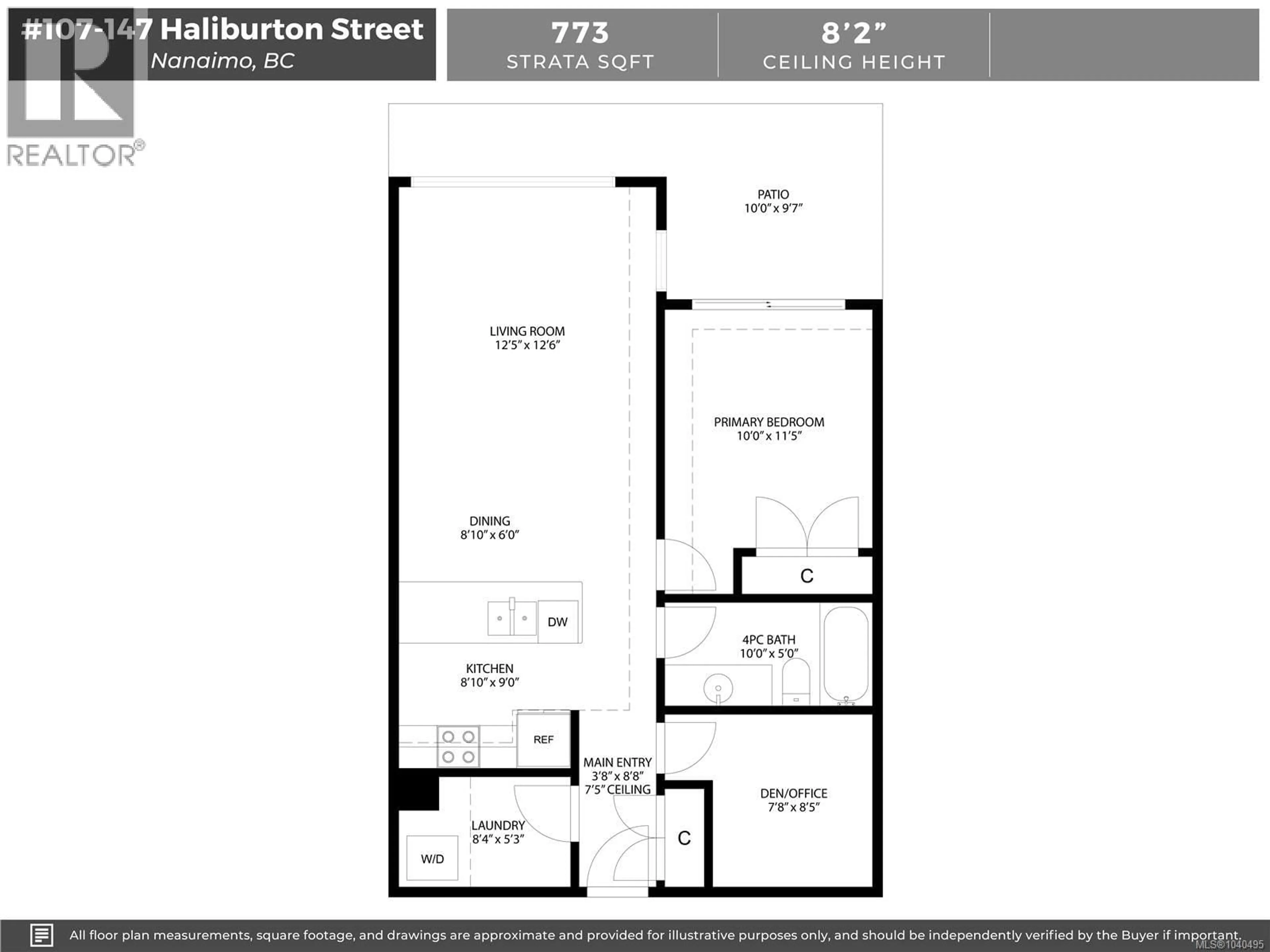 Floor plan for 107 - 146 HALIBURTON STREET, Nanaimo British Columbia V9R4V9