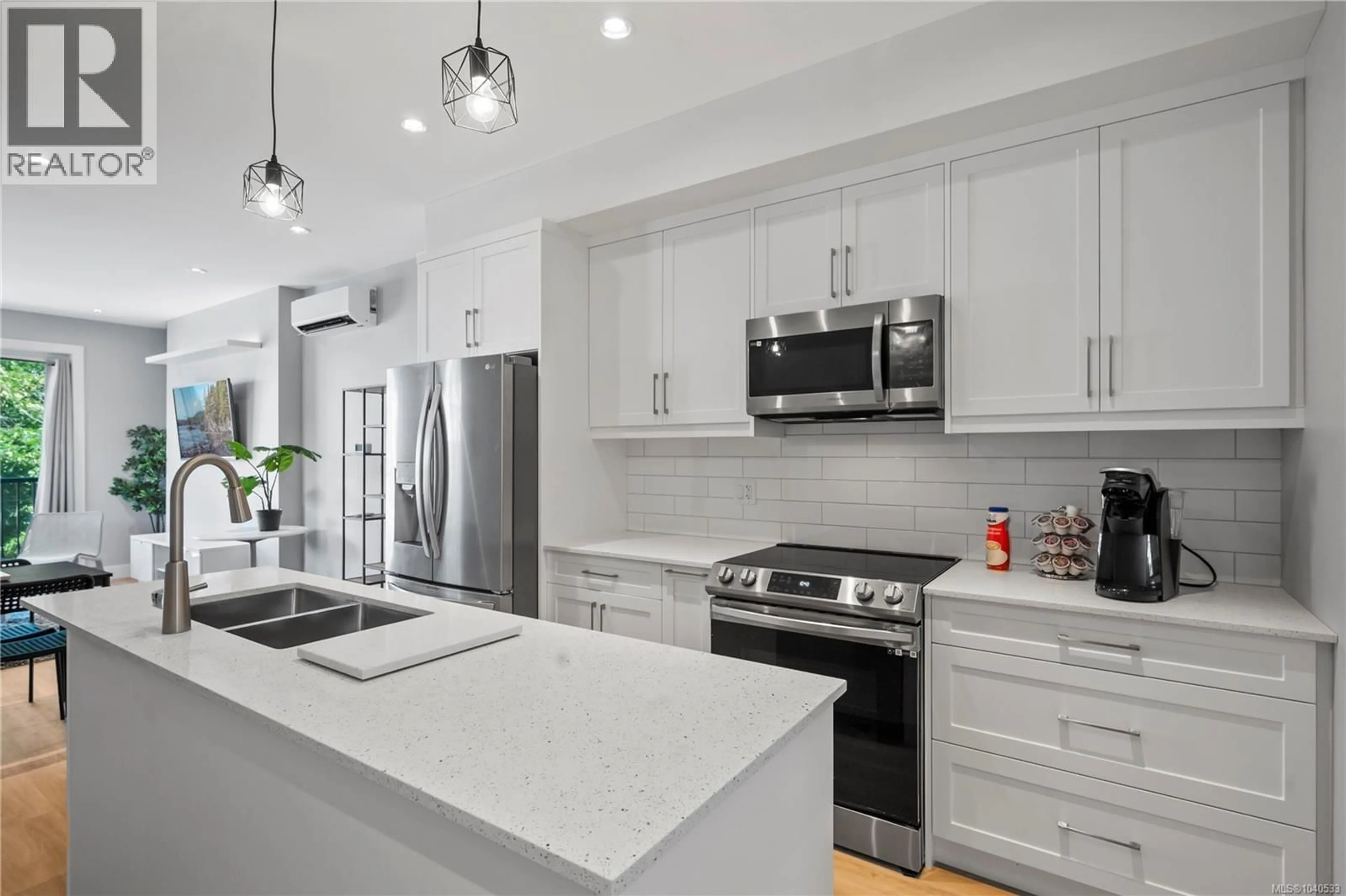 Contemporary kitchen, ceramic/tile floor for 2830 SYBRONDEN ROAD, Langford British Columbia V9B4A6