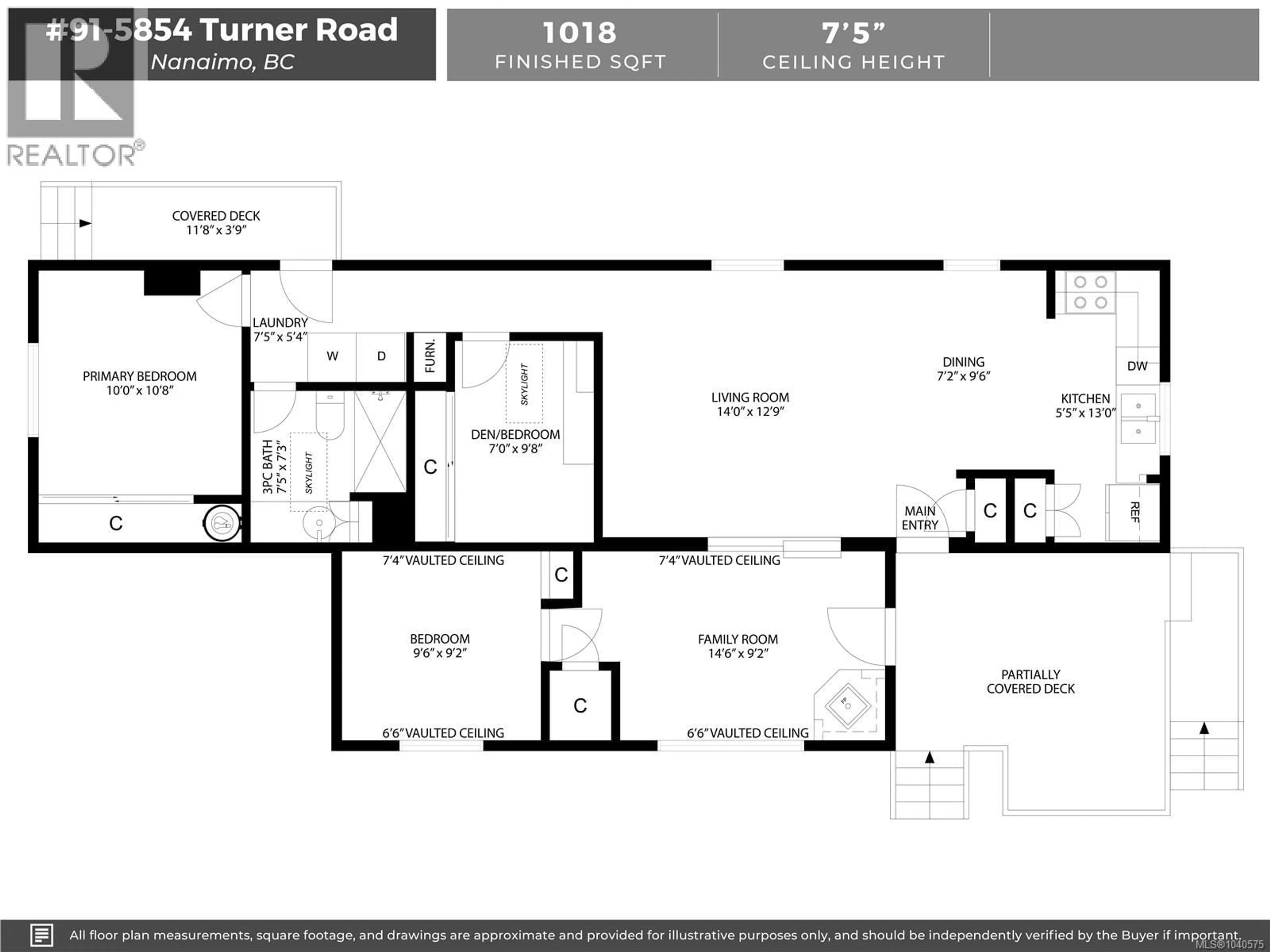 Floor plan for 91 - 5854 TURNER ROAD, Nanaimo British Columbia V9T2N6