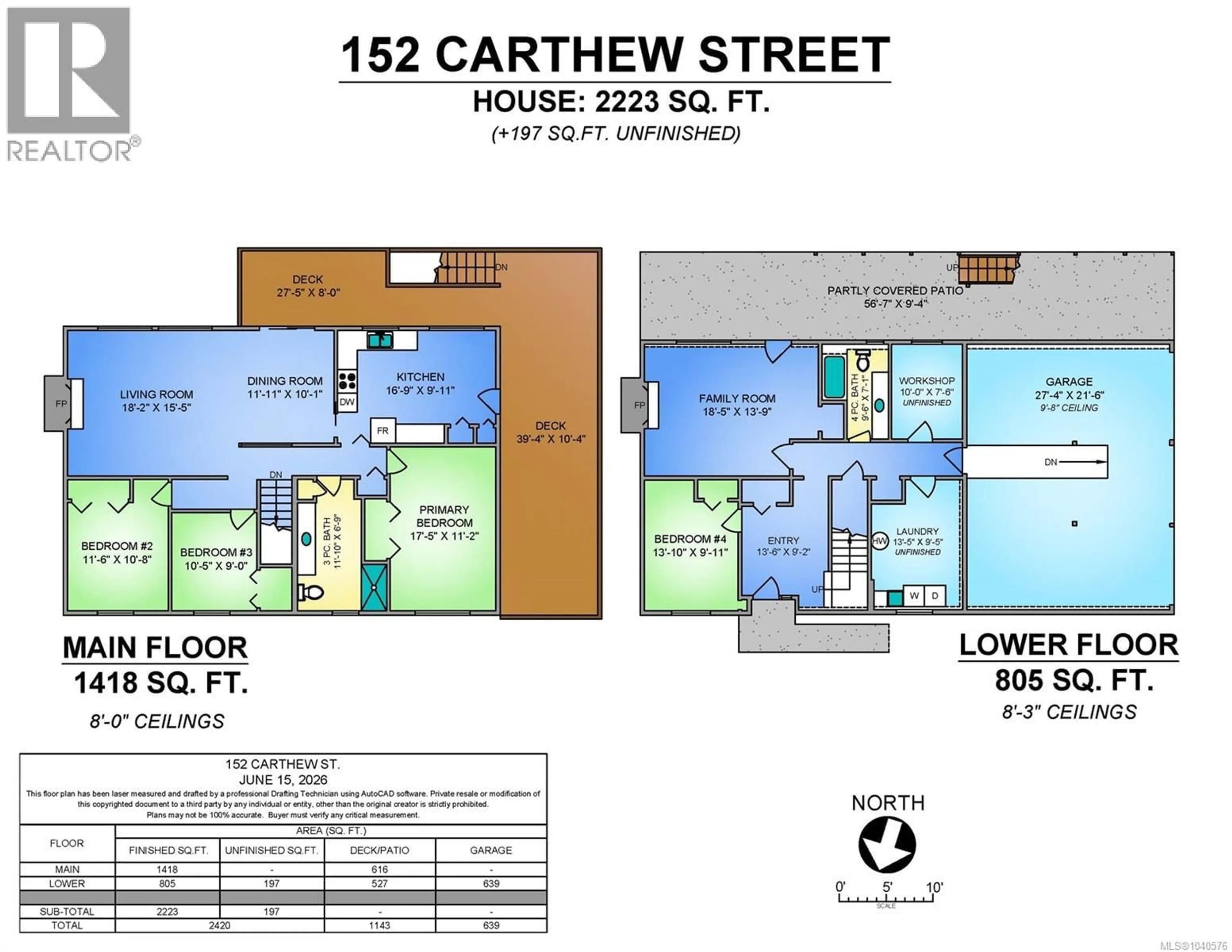 Floor plan for 152 CARTHEW STREET, Comox British Columbia V9M1T3